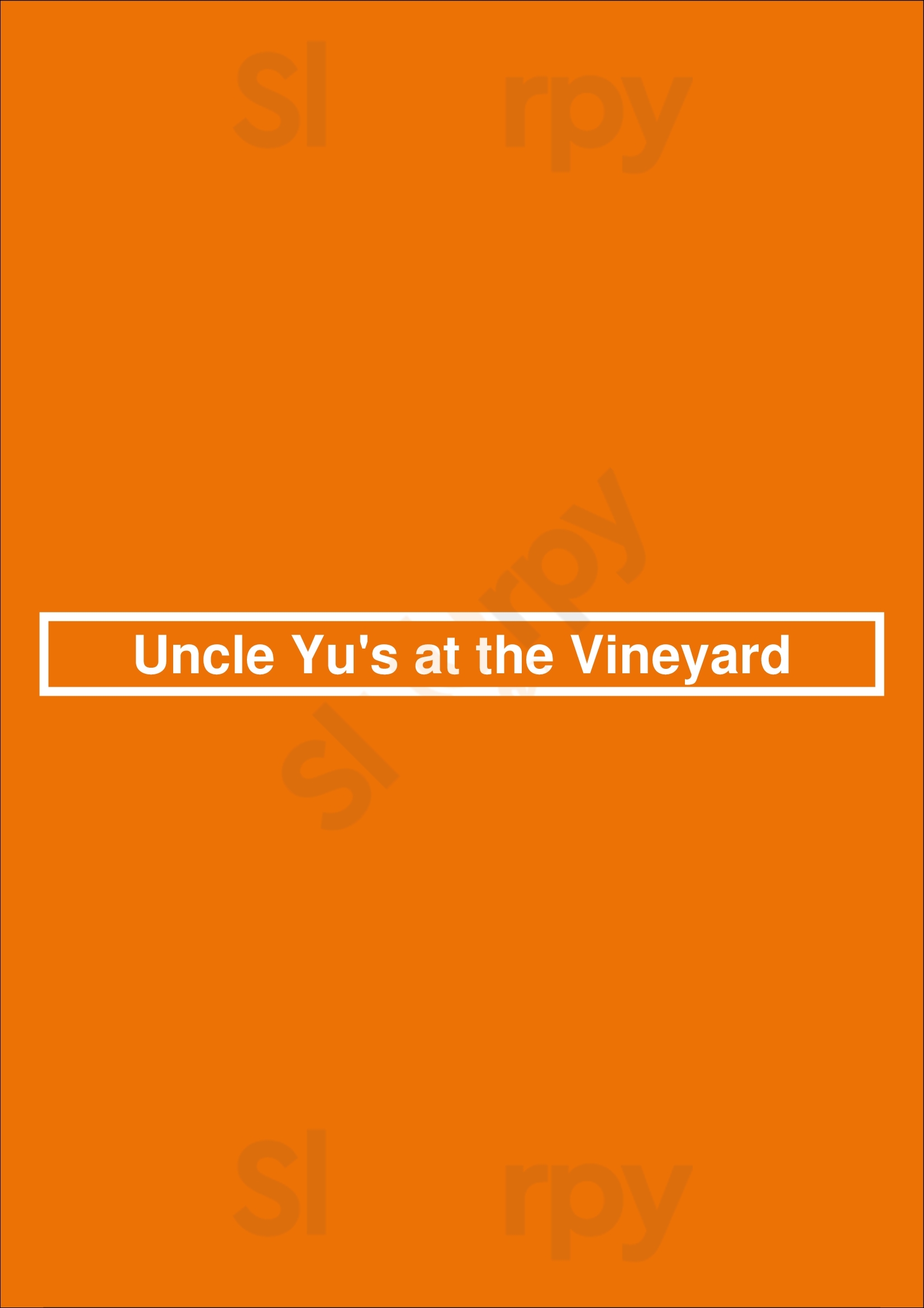 Uncle Yu's At The Vineyard Livermore Menu - 1