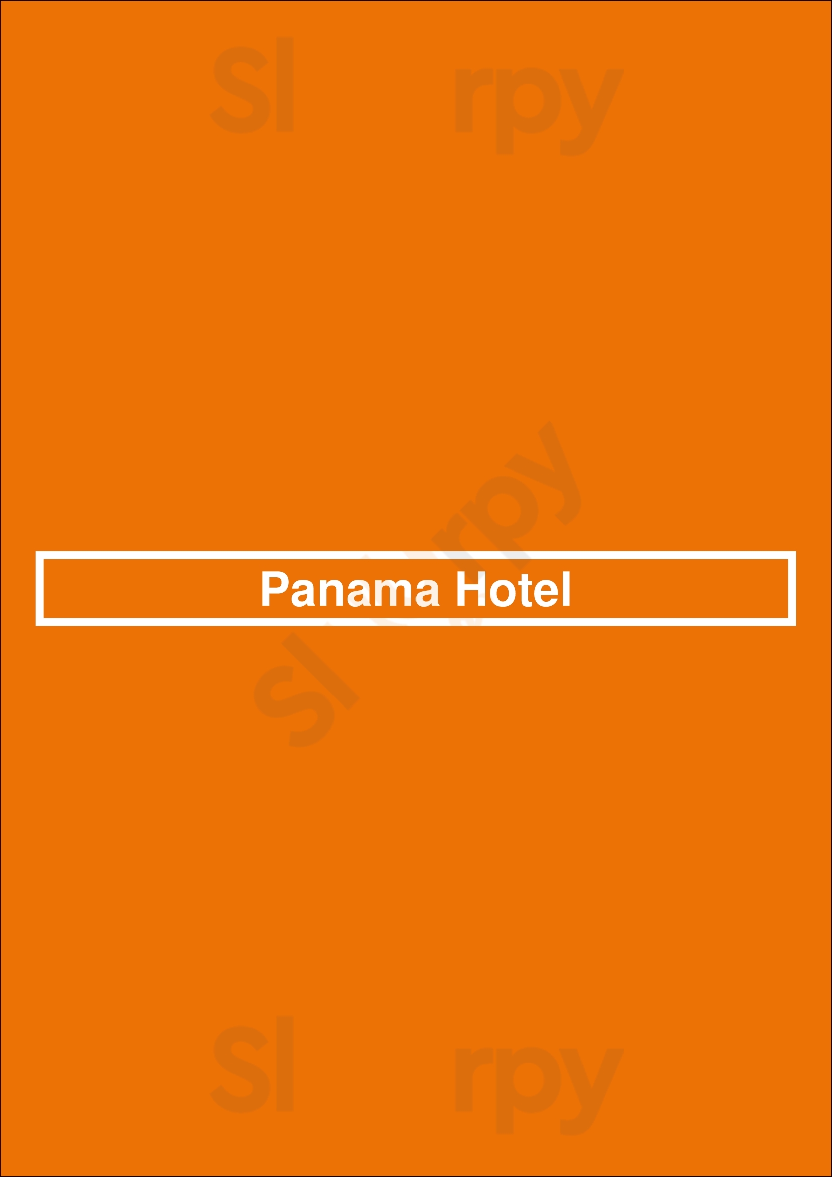 Panama Hotel San Rafael Menu - 1