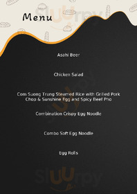 Saigon Cafe menu