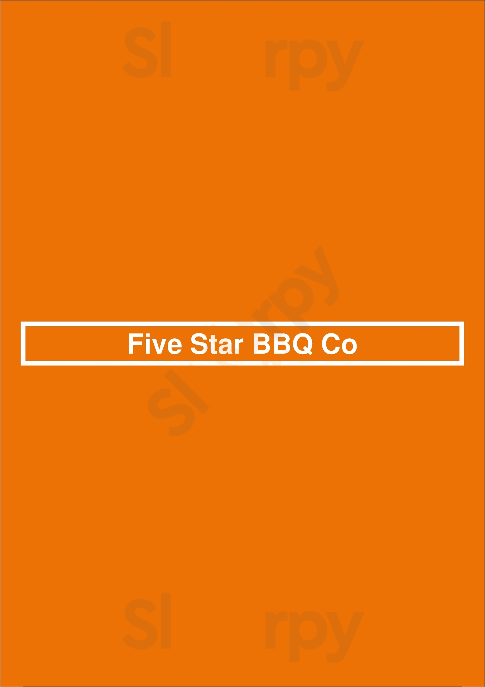 Five Star Bbq Co Orem Menu - 1