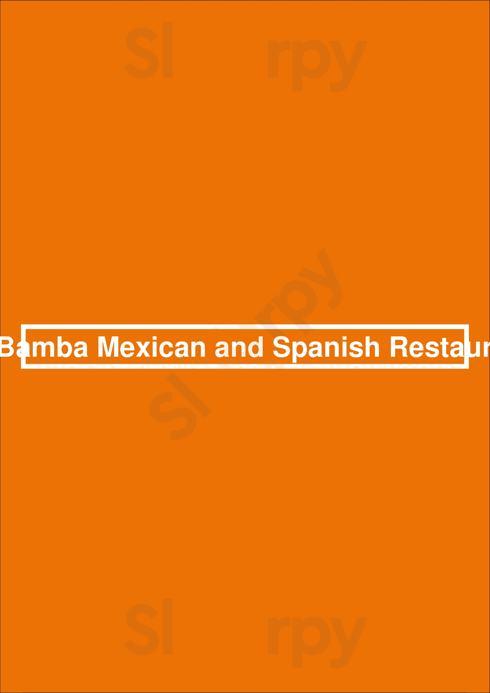 La Bamba Mexican And Spanish Restaurant Plantation Menu - 1