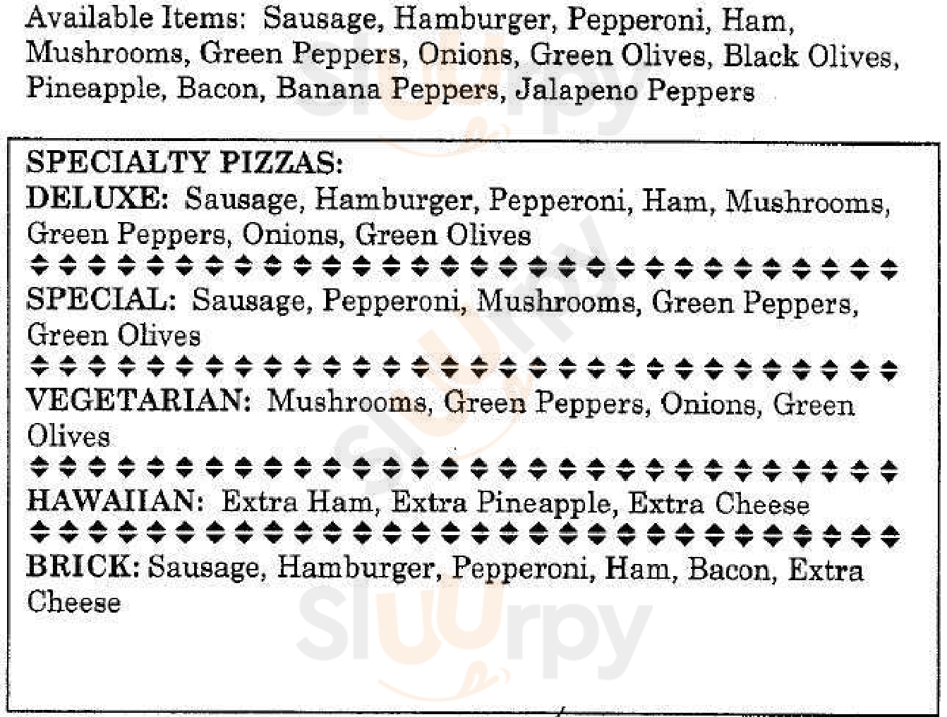 Steve's Pizza Battle Creek Menu - 1