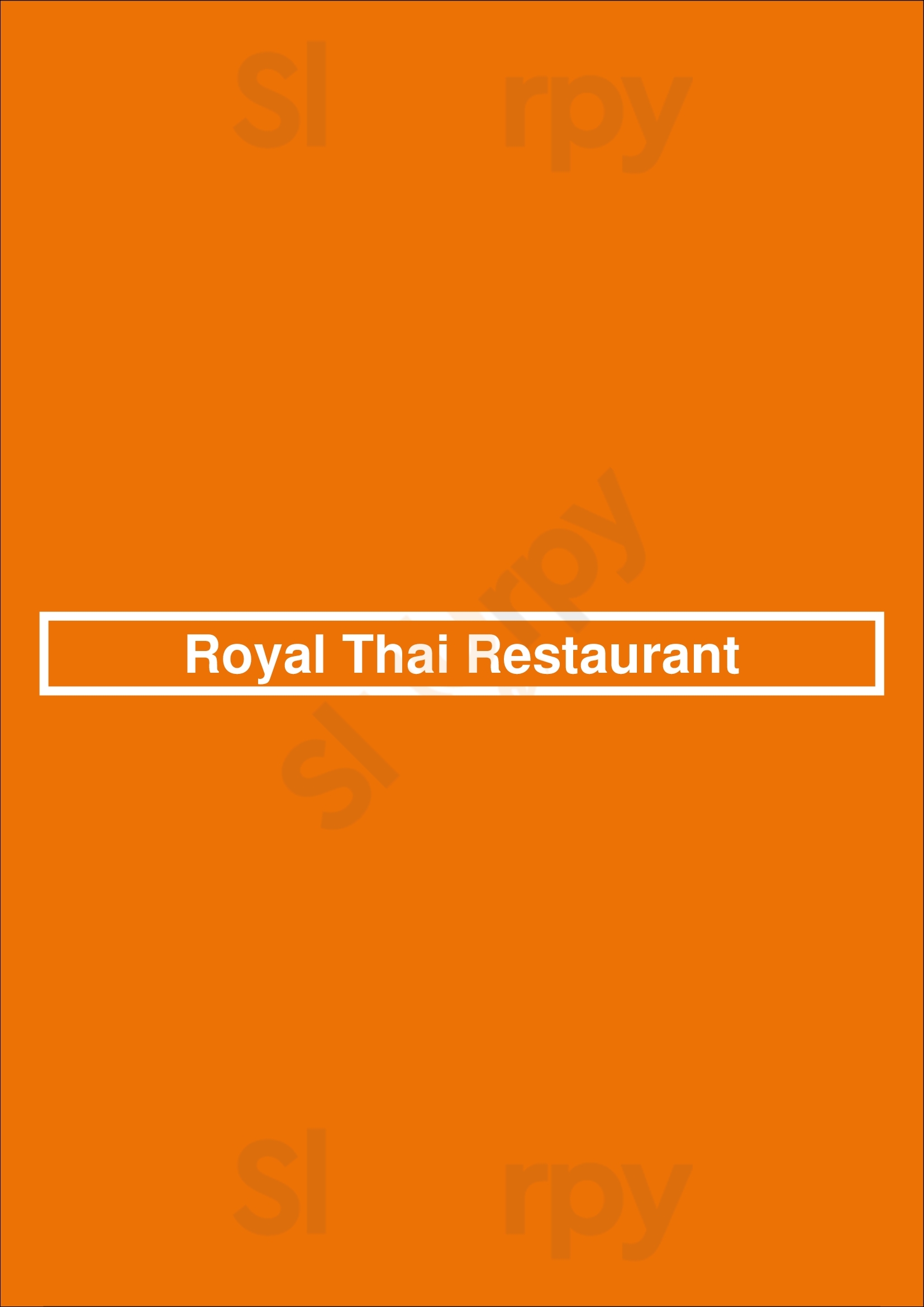 Royal Thai Restaurant San Rafael Menu - 1