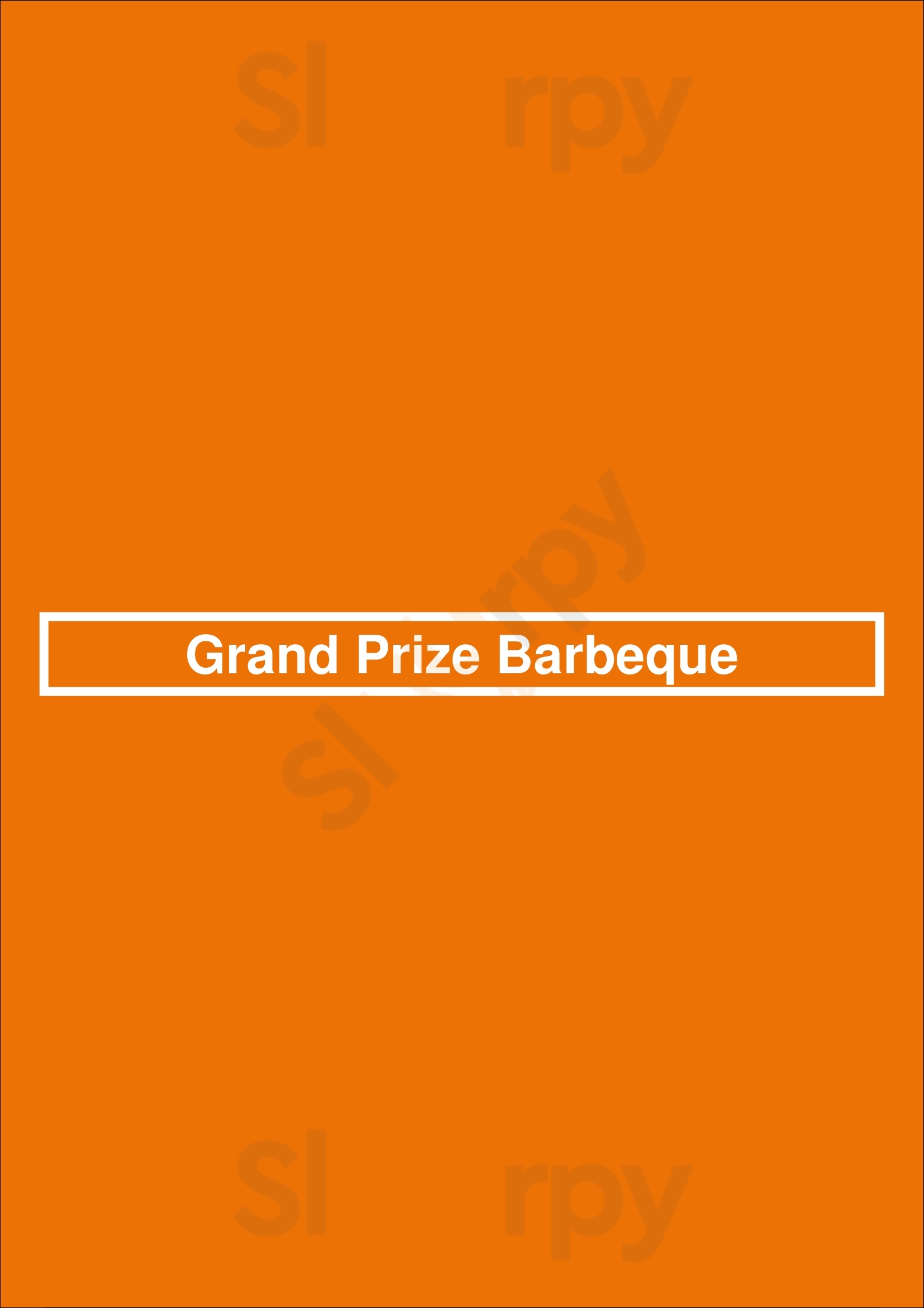 Grand Prize Barbeque Pasadena Menu - 1