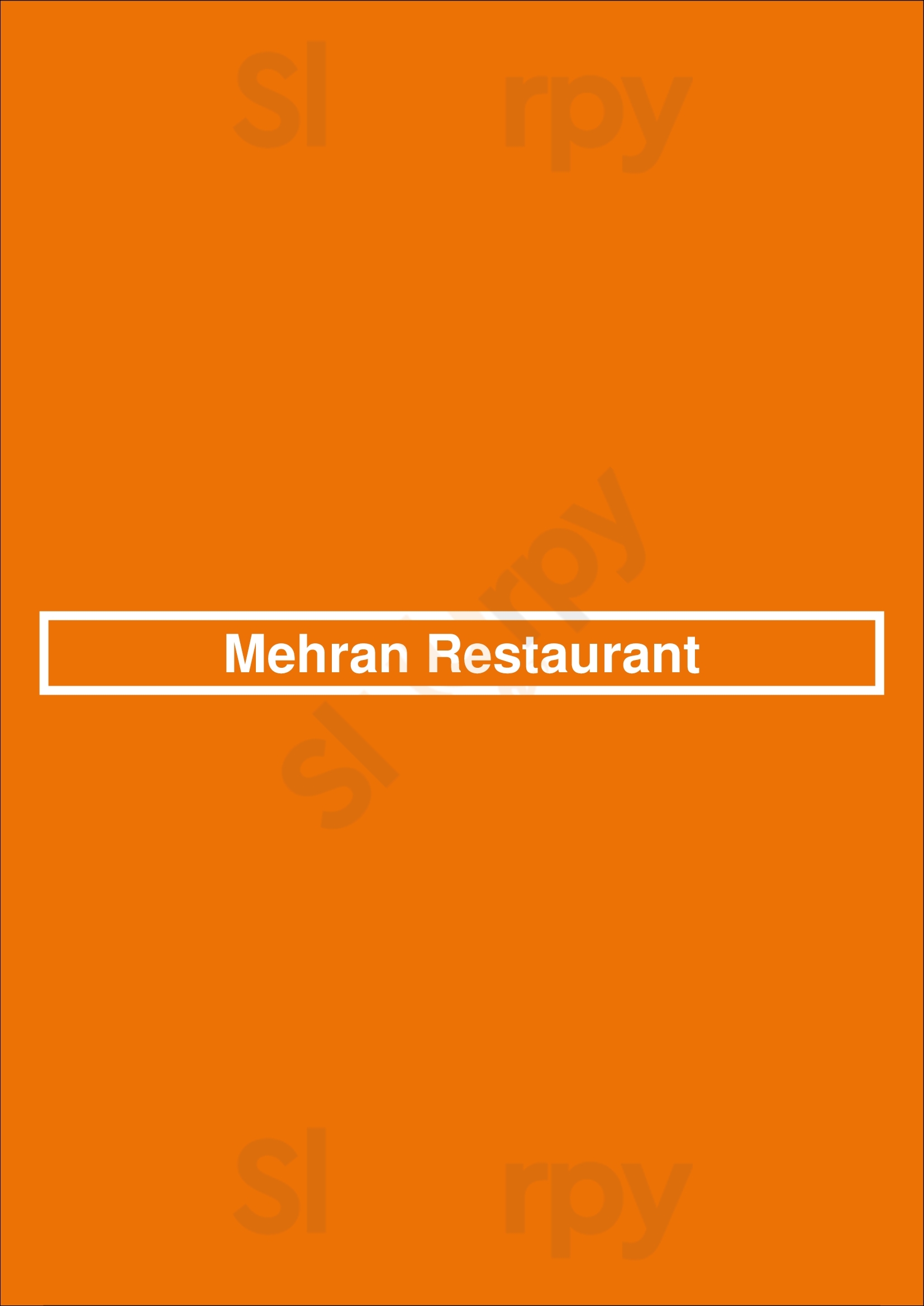 Mehran Restaurant Sterling Menu - 1