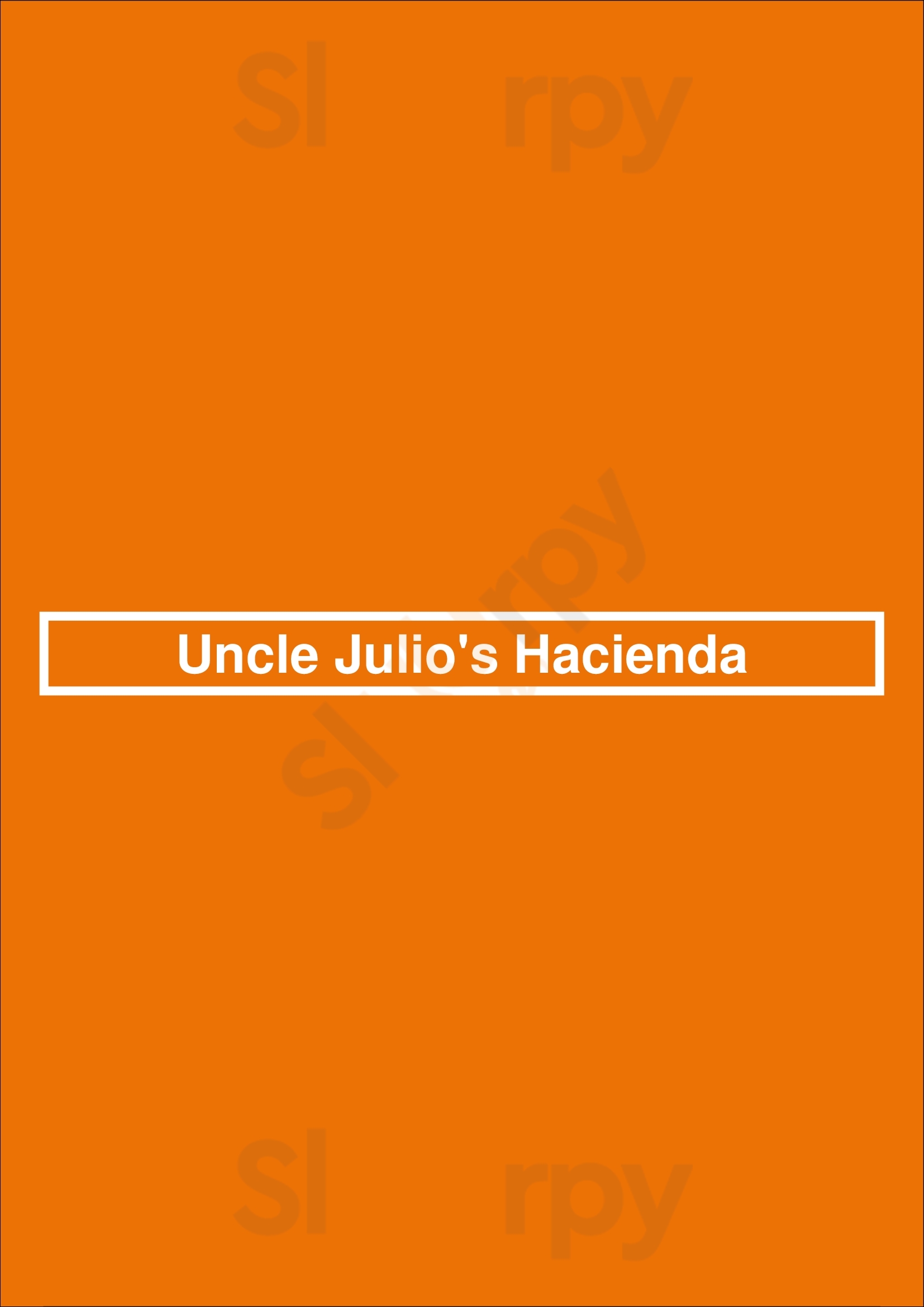 Uncle Julio's Lombard Menu - 1