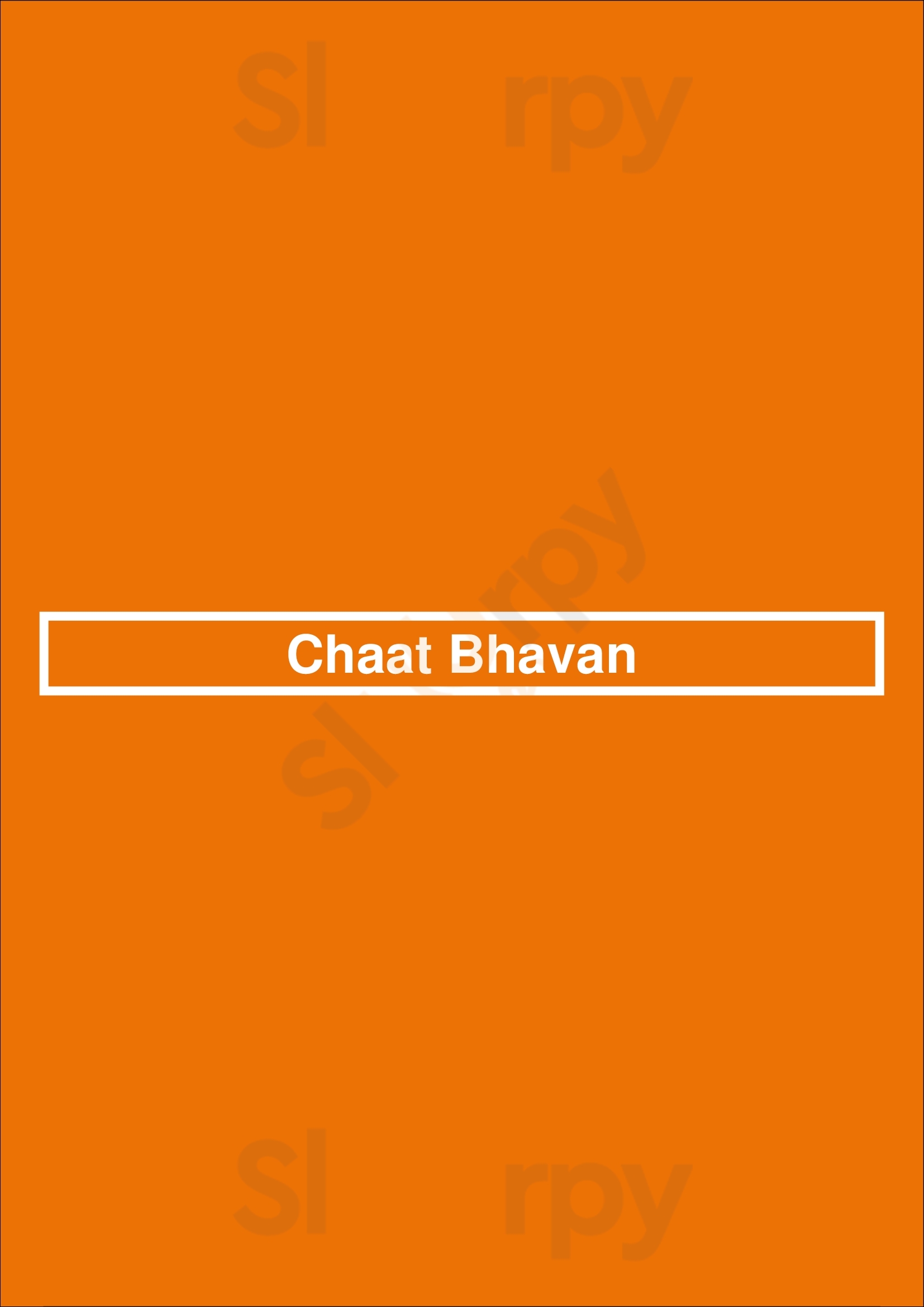 Main Menu - Chaat Bhavan