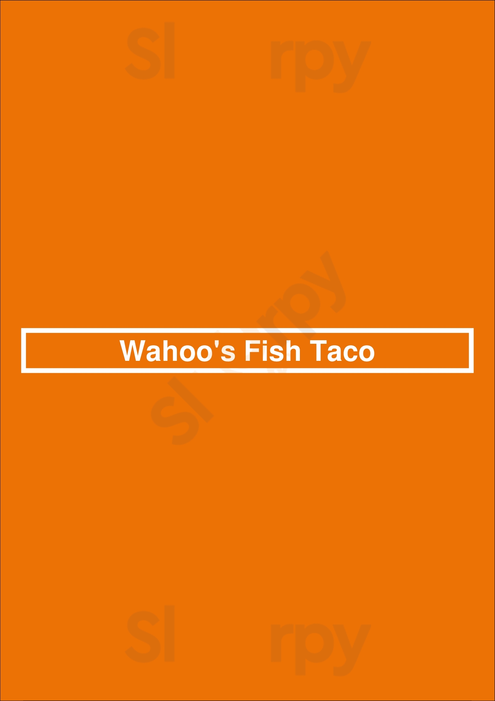 Wahoo's Fish Taco Lake Forest Menu - 1