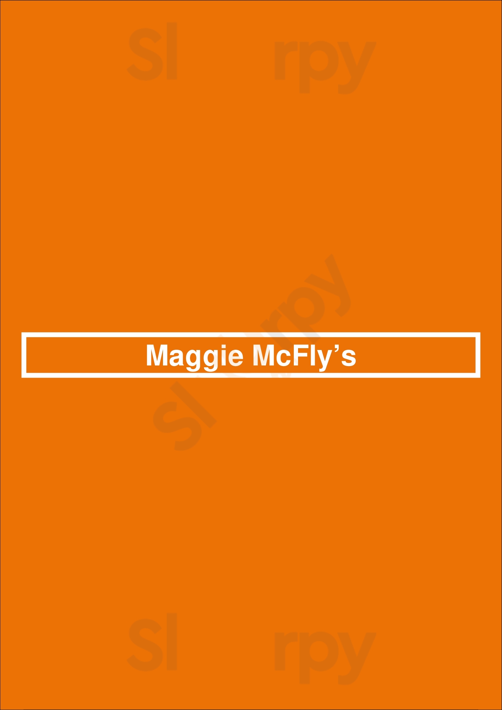 Maggie Mcfly’s Springfield Menu - 1