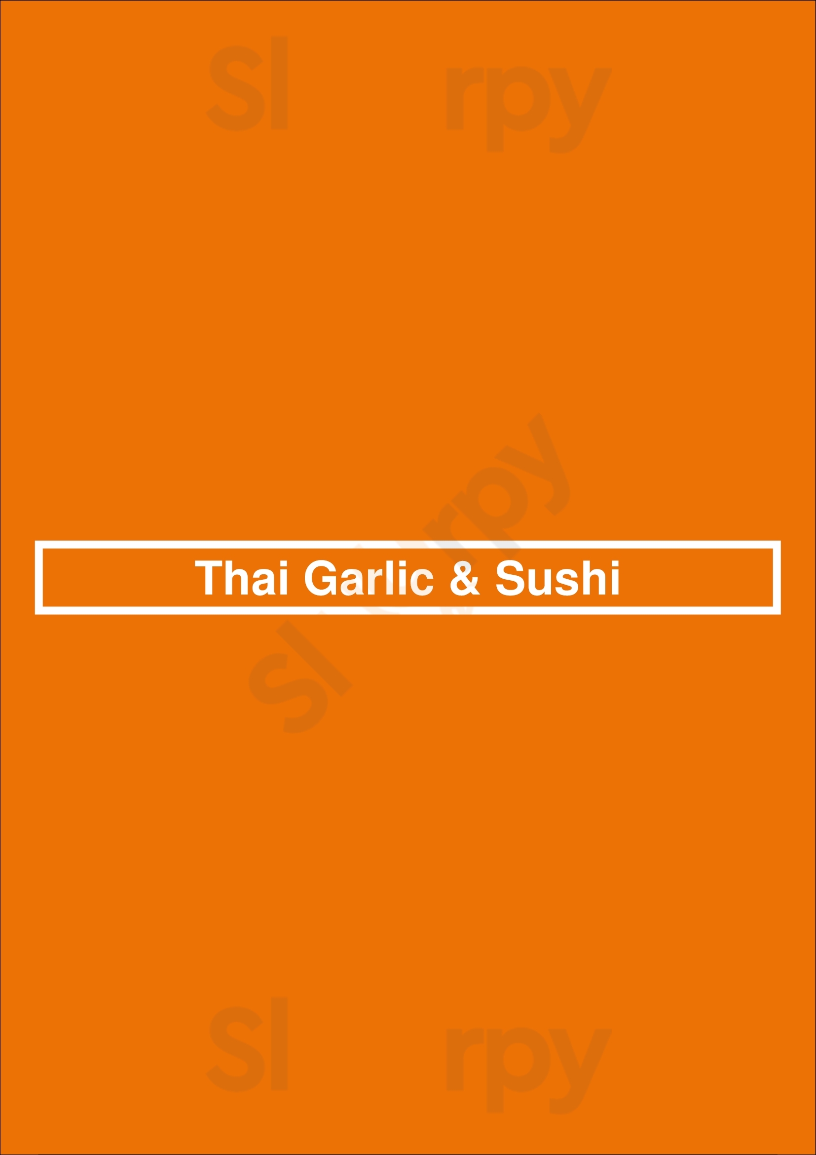 Thai Garlic & Sushi Sunrise Menu - 1