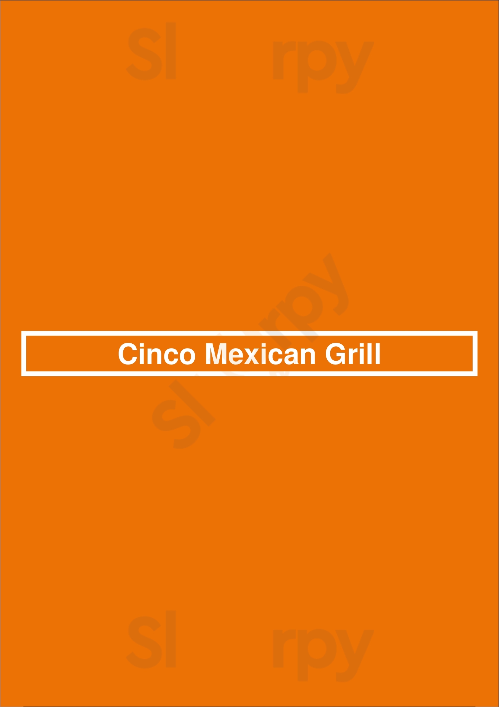 Cinco Mexican Grill Bluffton Menu - 1