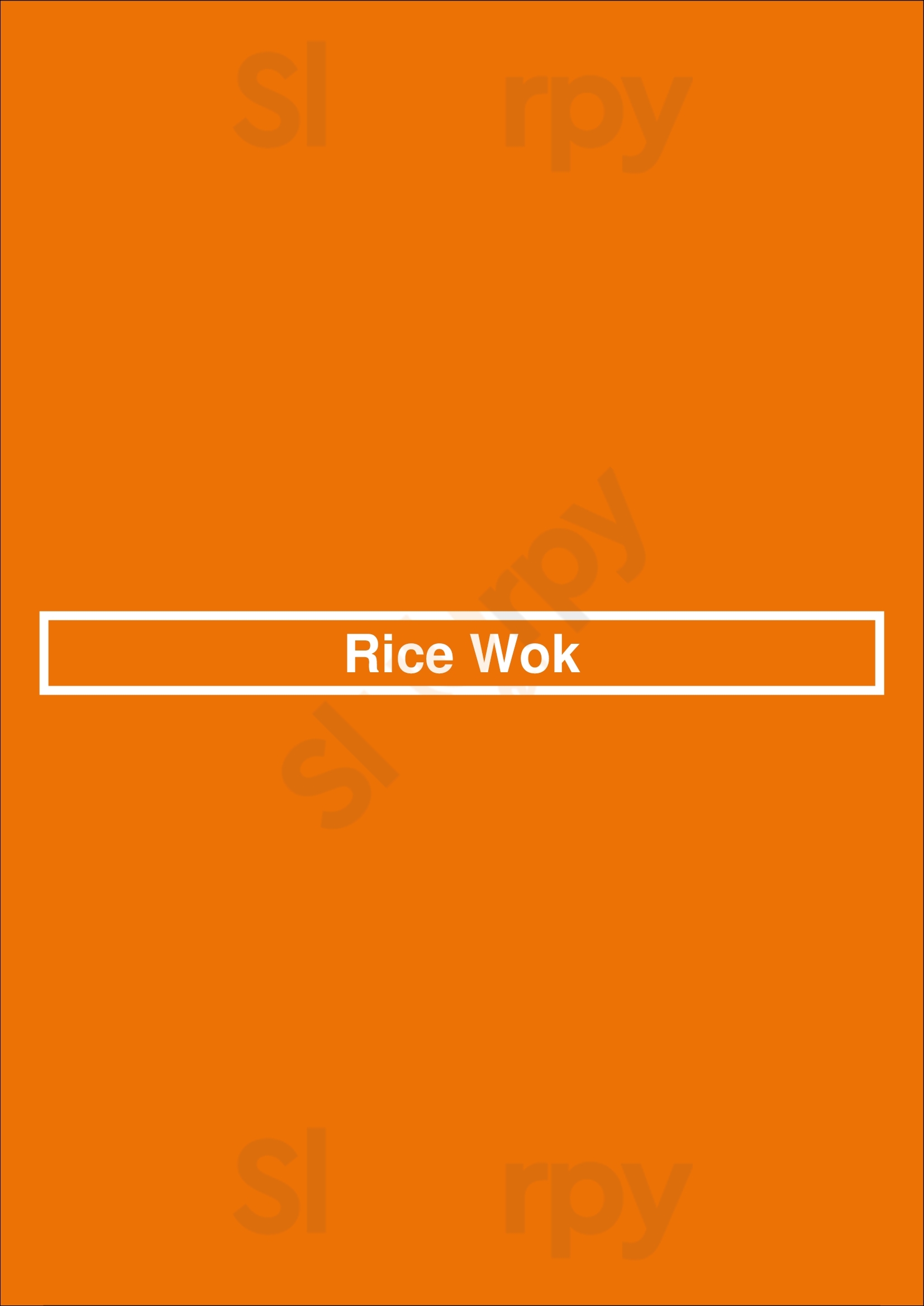 Rice Wok Orem Menu - 1