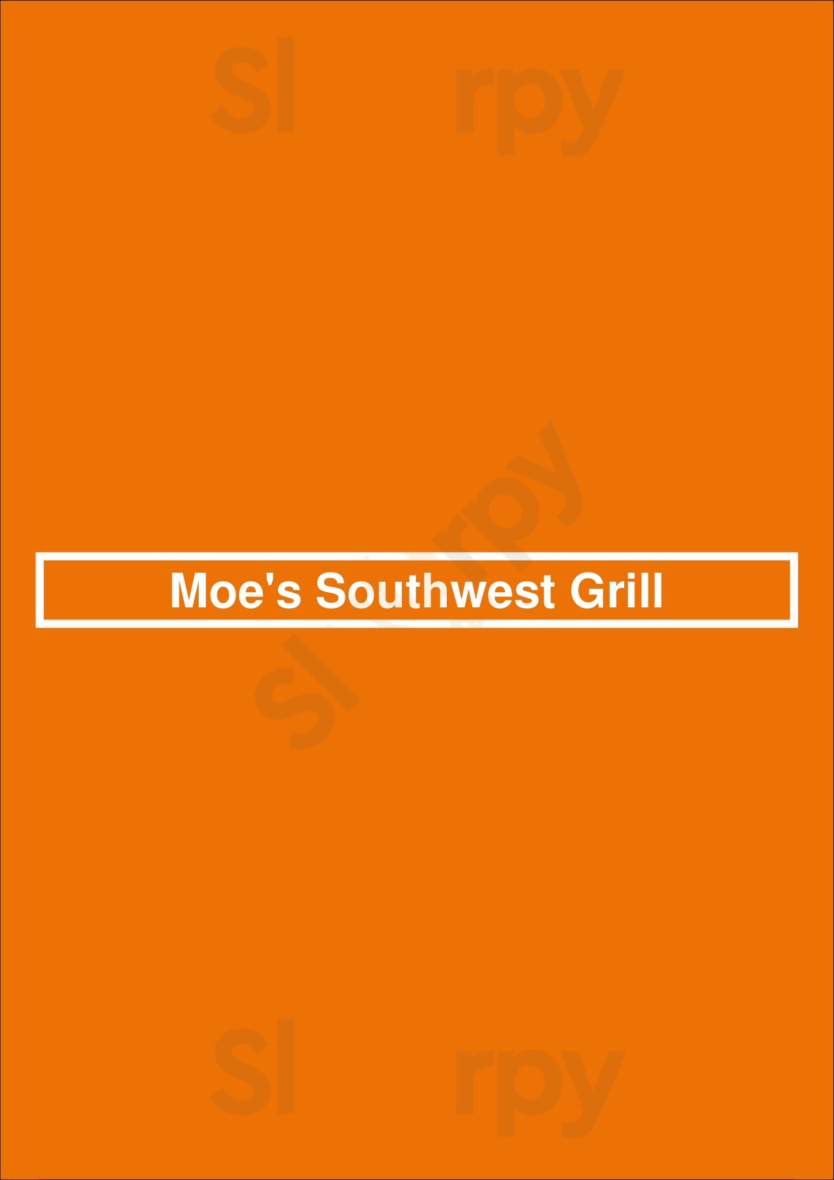 Moe's Southwest Grill Bluffton Menu - 1