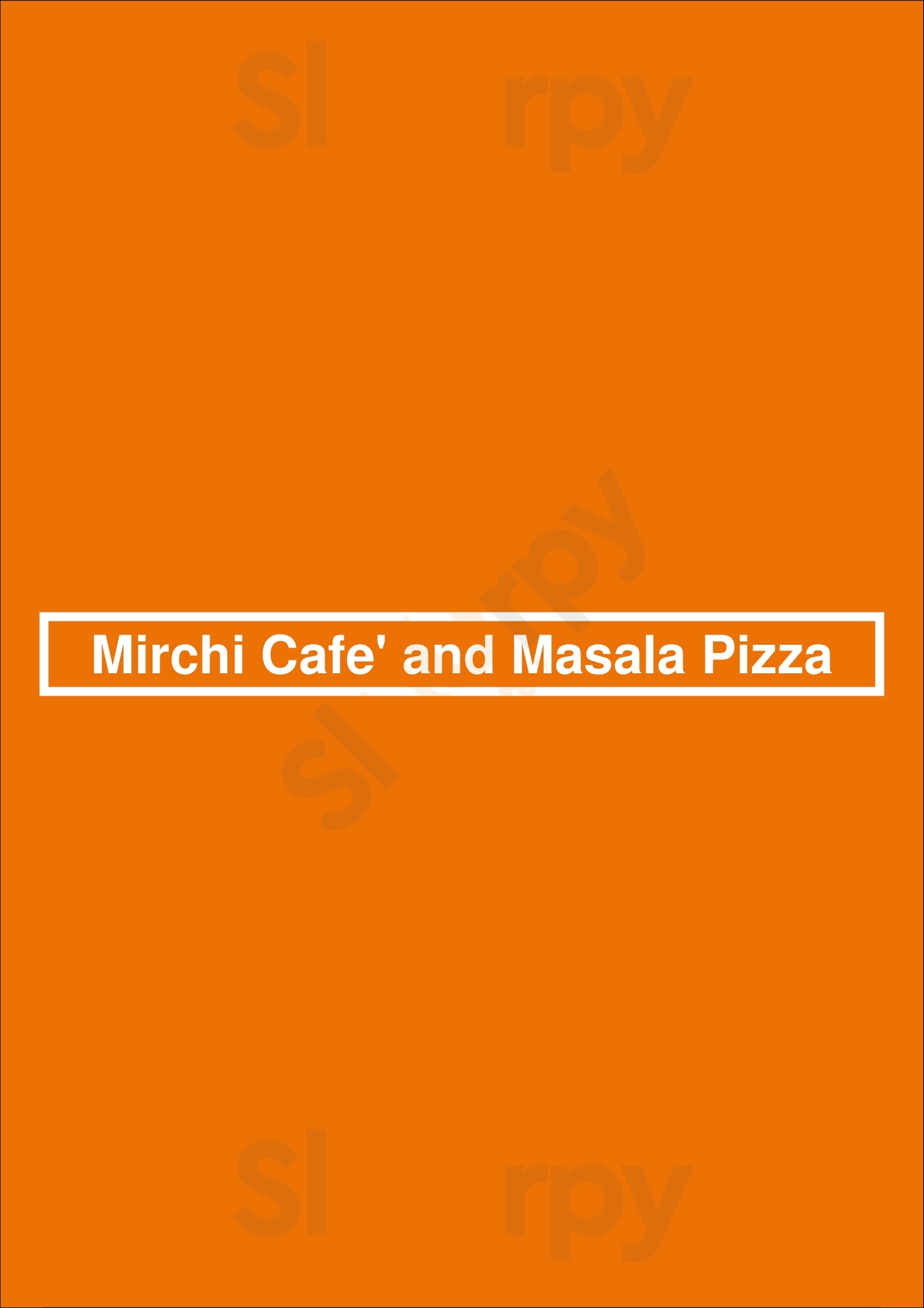 Mirchi Cafe' And Masala Pizza Dublin Menu - 1