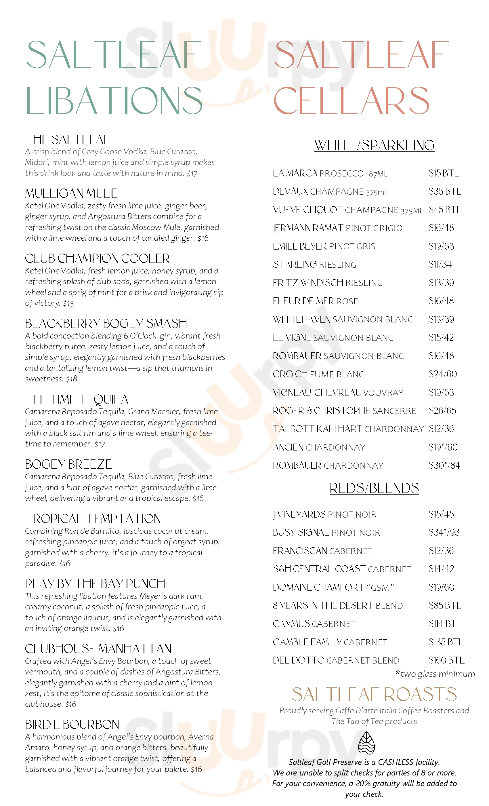 Braxtons Bonita Springs Menu - 1