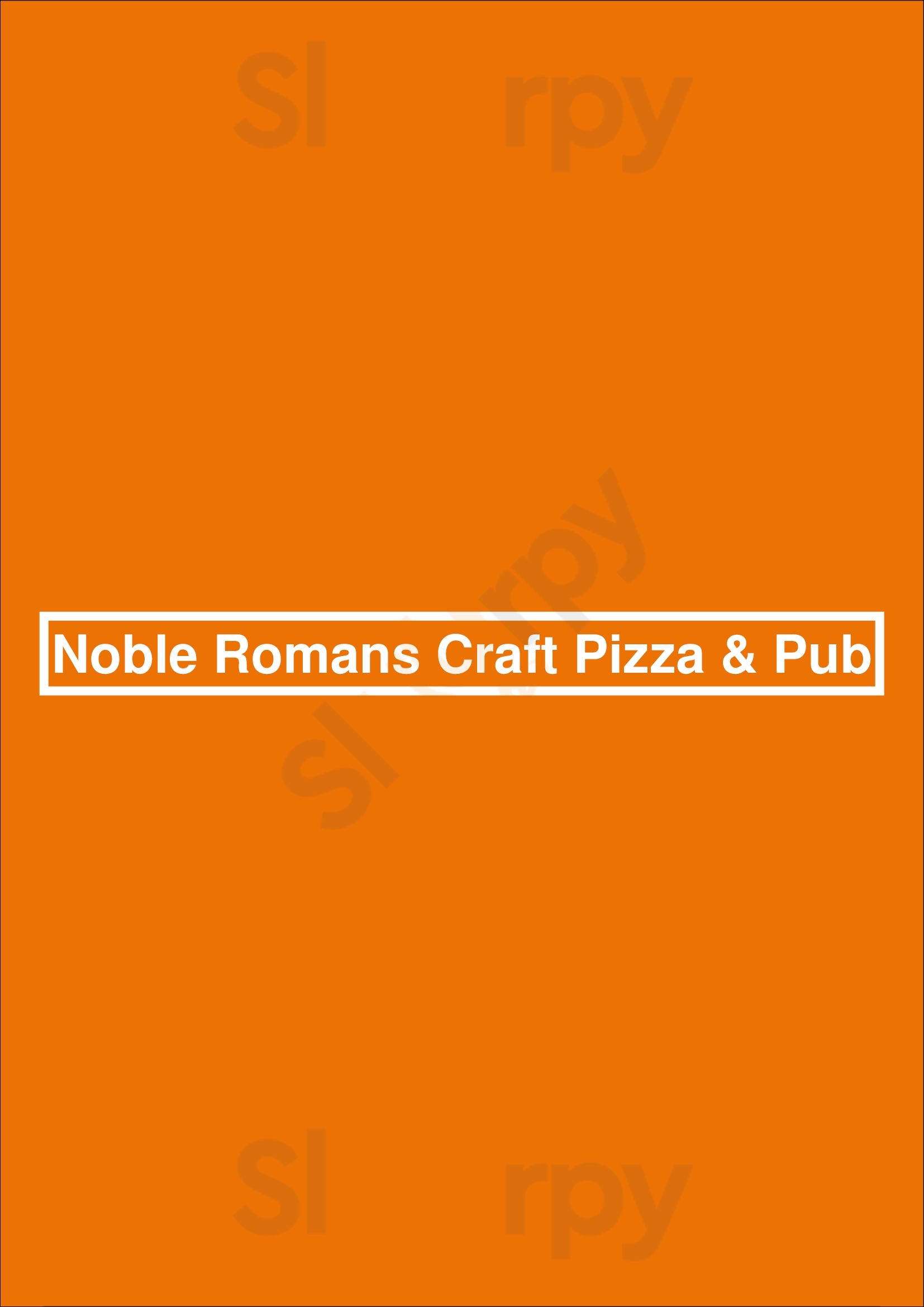 Noble Roman's Craft Pizza & Pub Carmel Menu - 1