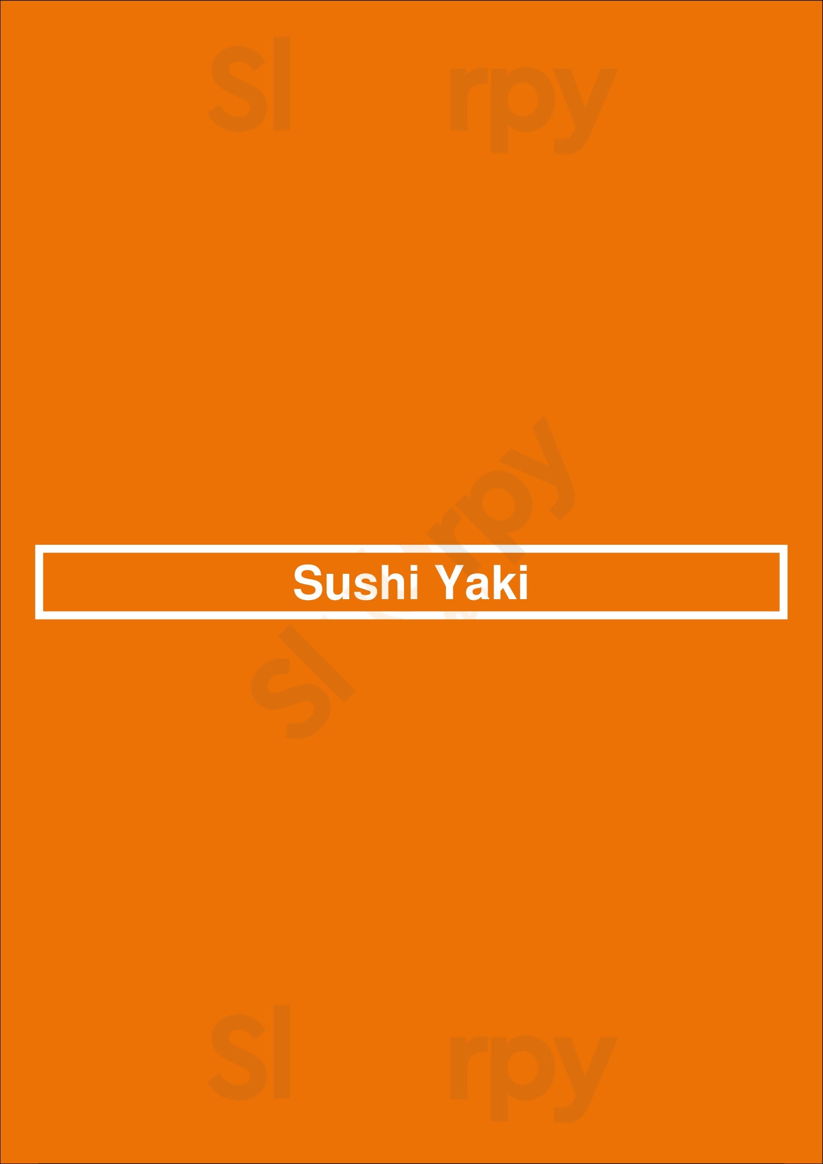 Sushi Yaki Lake Forest Menu - 1