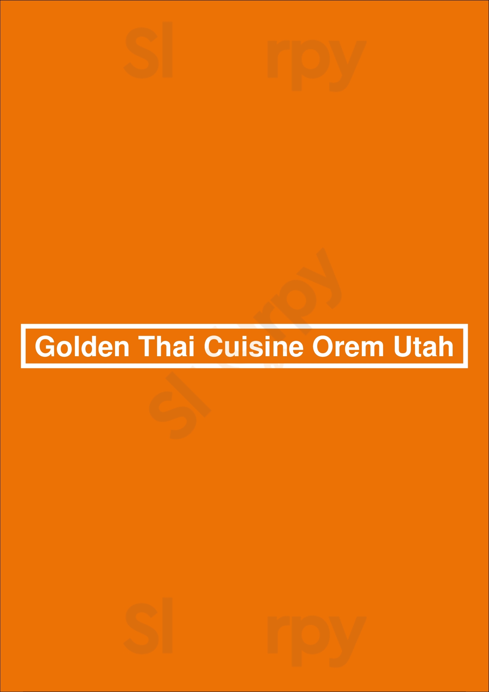Golden Thai Cuisine Orem Utah Orem Menu - 1