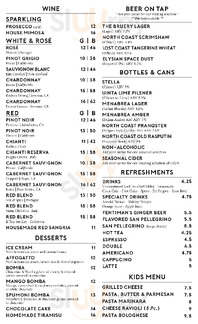 Neapolitan Pizzeria & Birreria menu