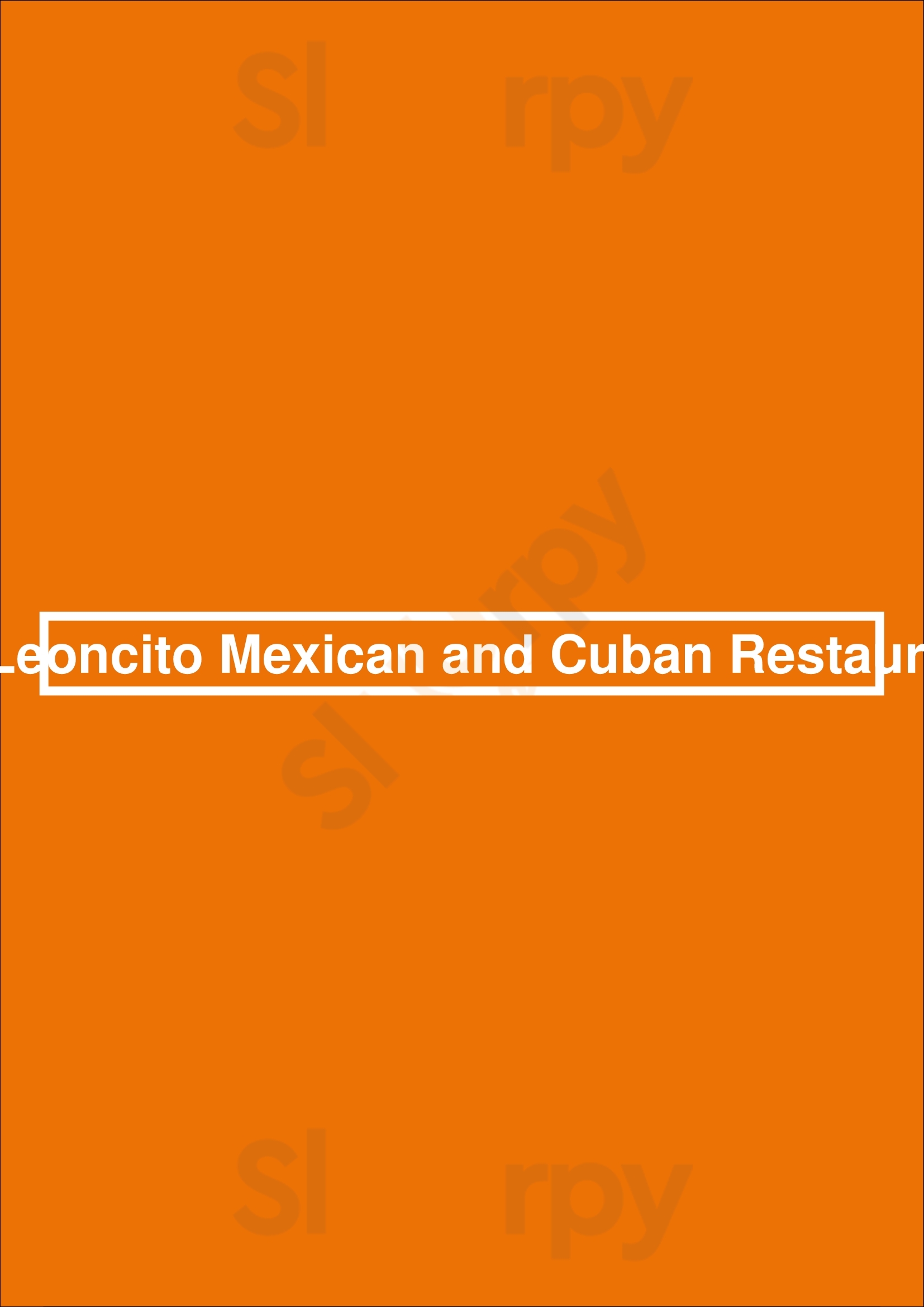 El Leoncito Mexican And Cuban Restaurant Titusville Menu - 1