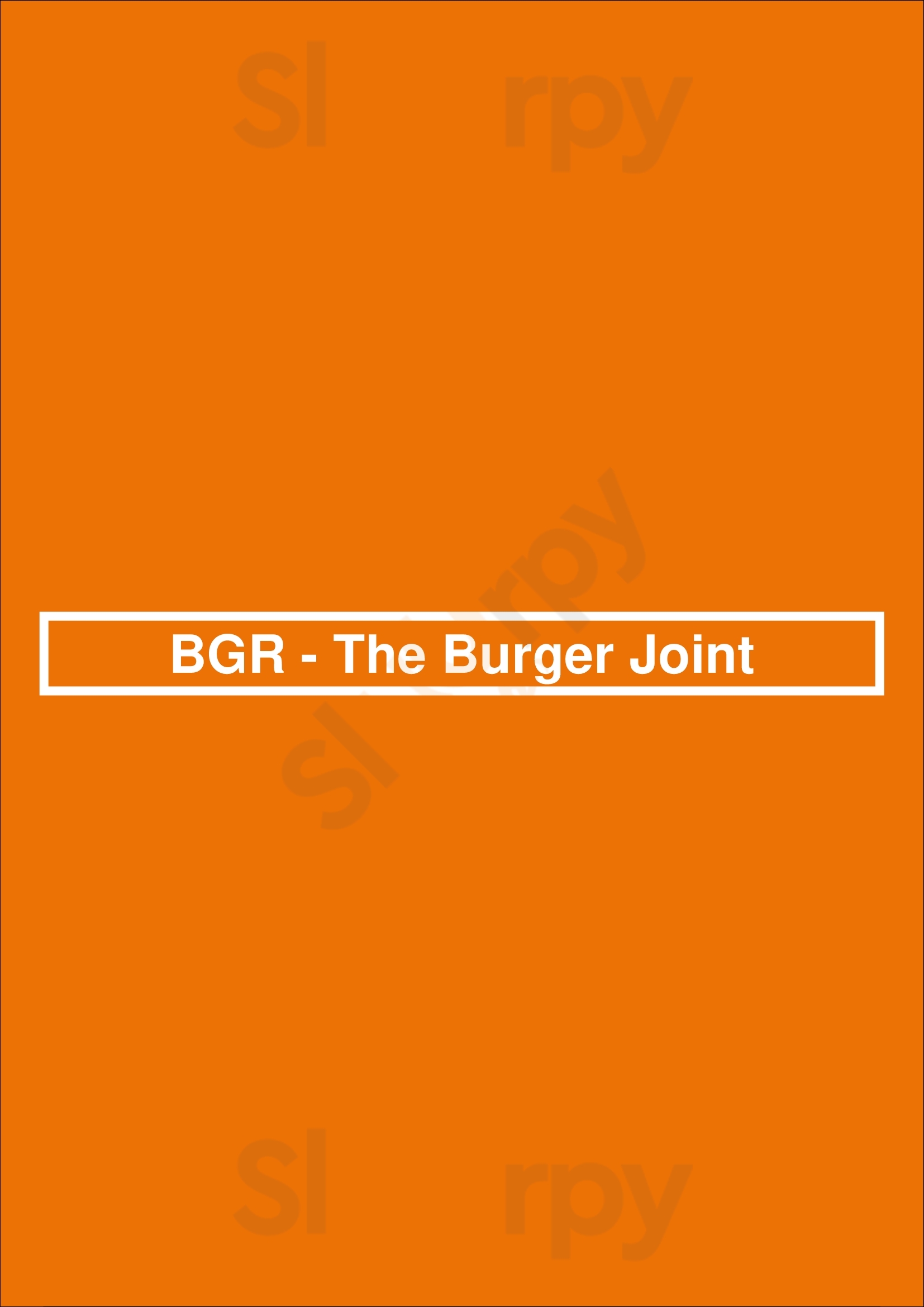 Bgr Burgers Grilled Right Germantown Menu - 1