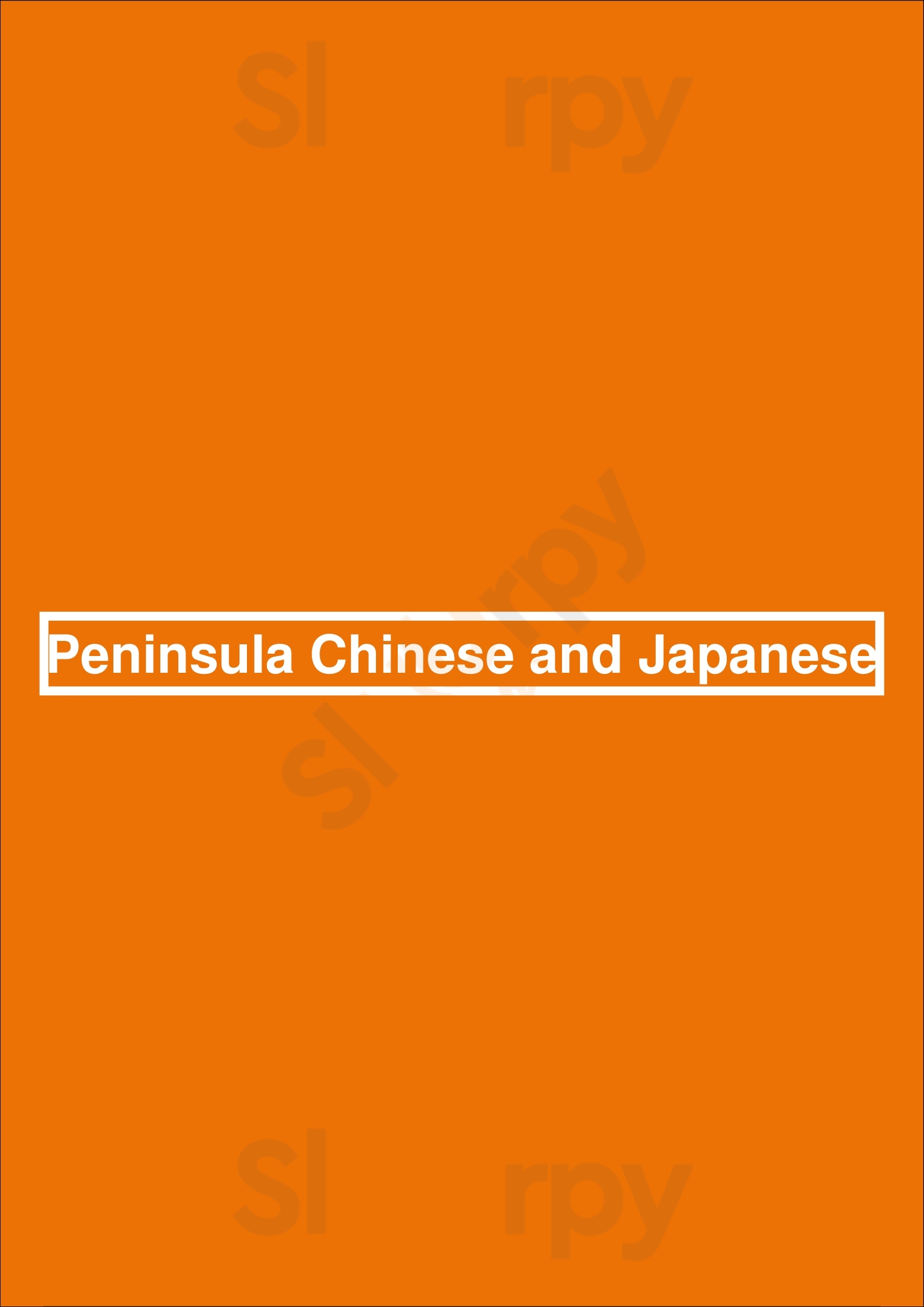 Peninsula Chinese And Japanese Bay Shore Menu - 1