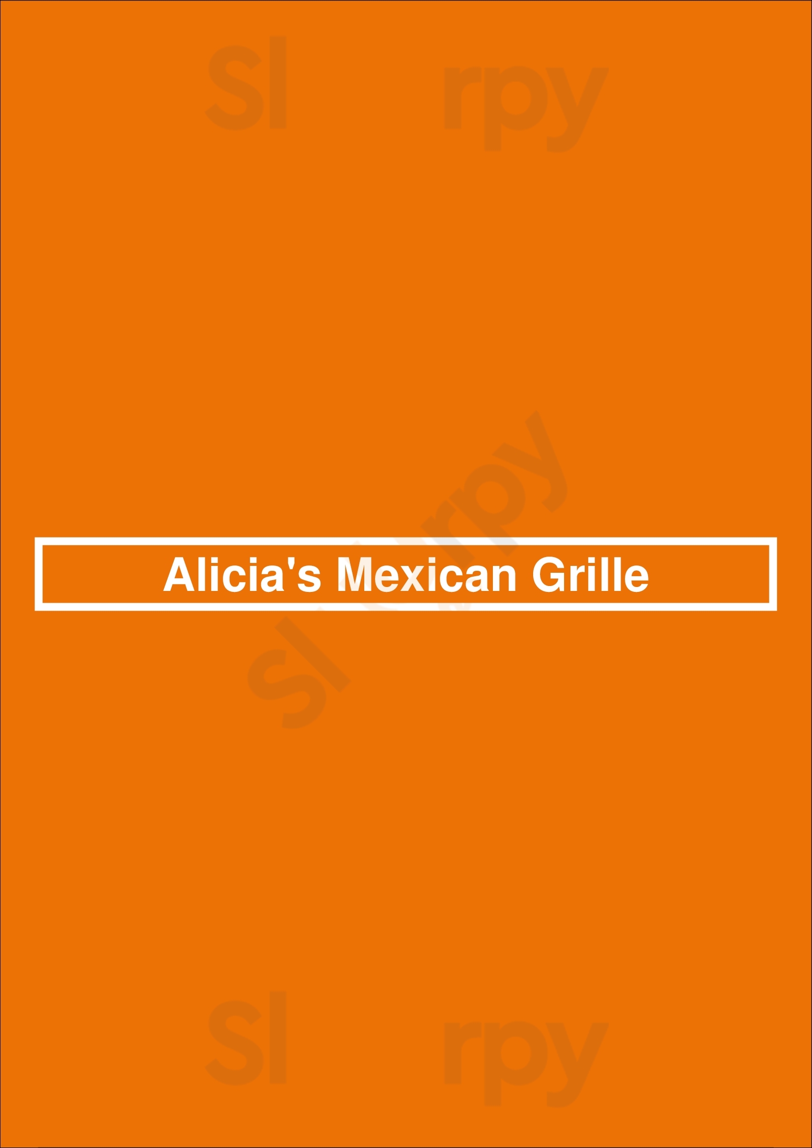 Main Menu - Alicia's Mexican Grille