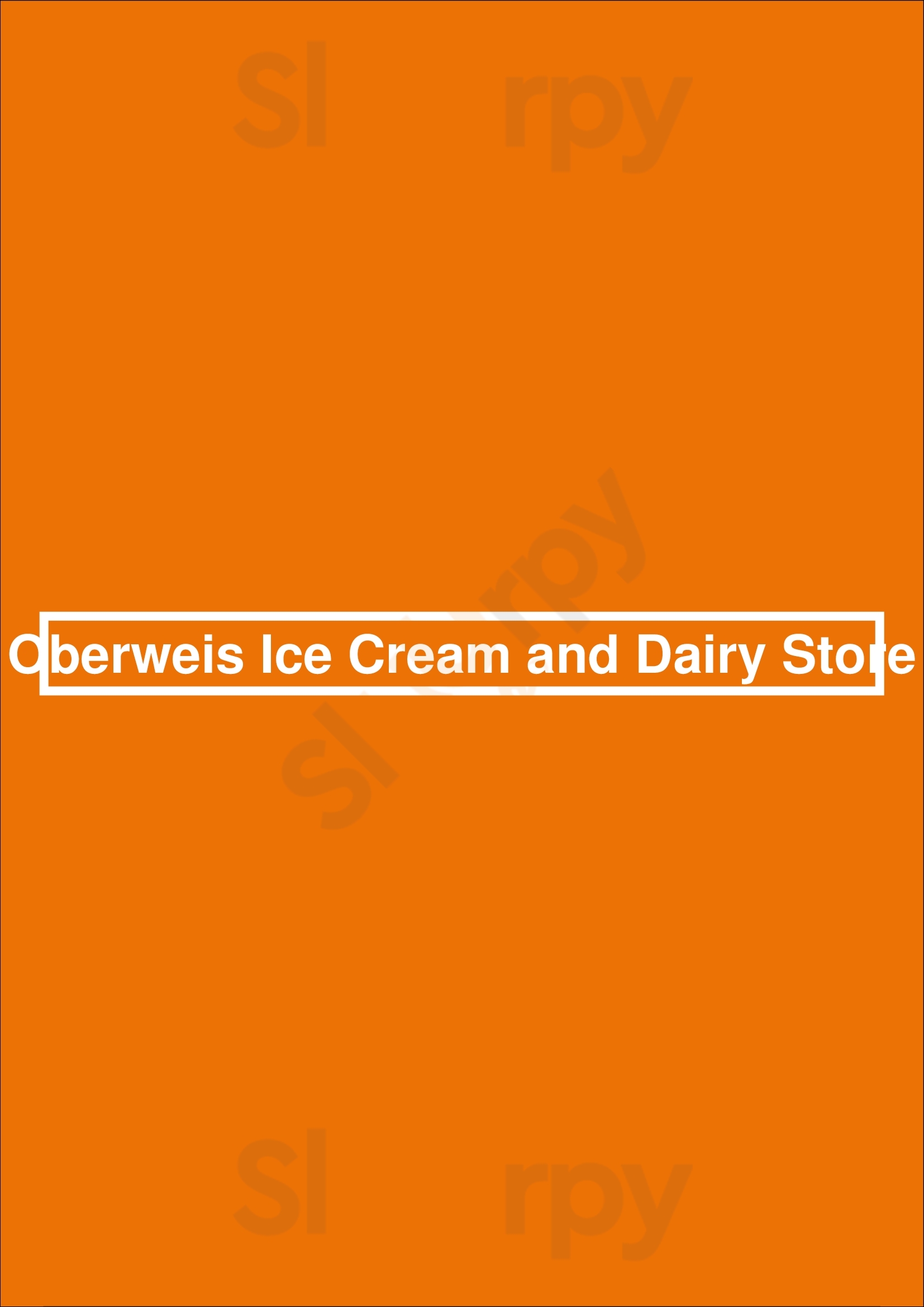 Oberweis Ice Cream And Dairy Store Wheaton Menu - 1