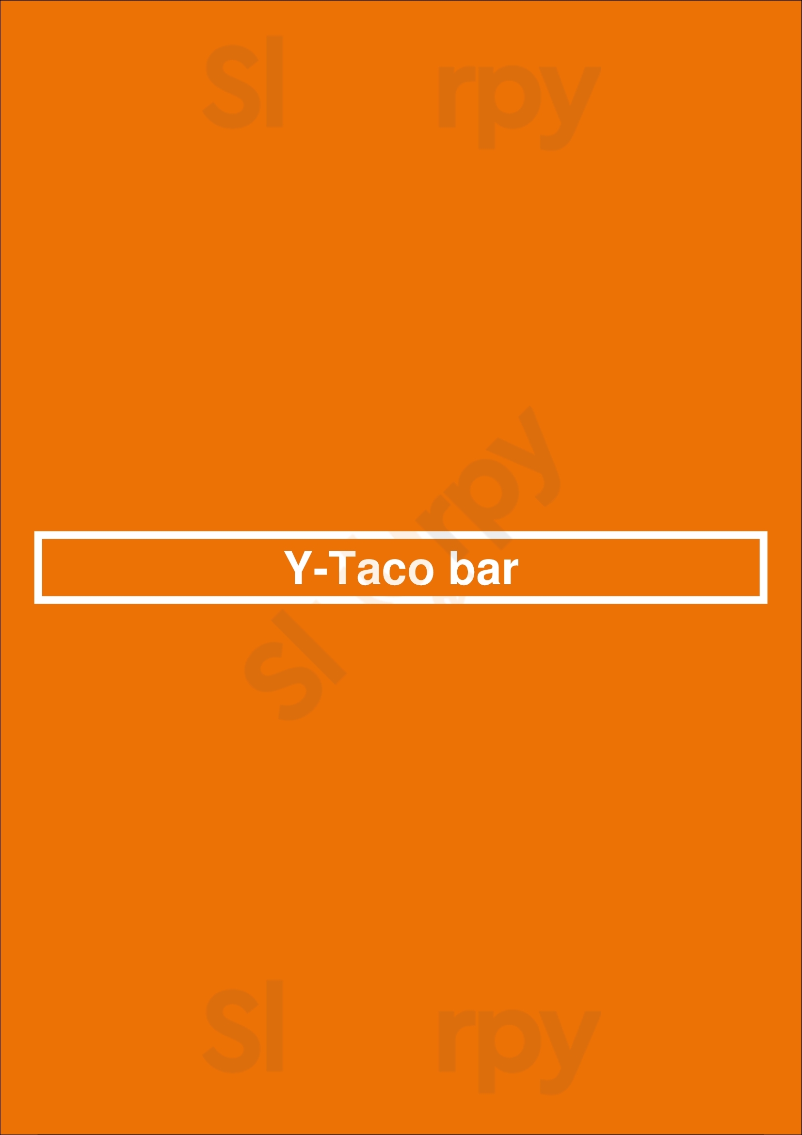 Main Menu - Y-taco Bar