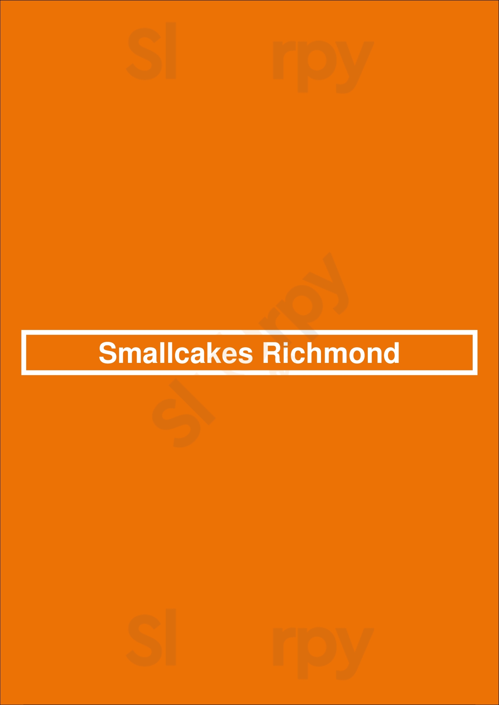 Smallcakes Richmond Richmond Menu - 1