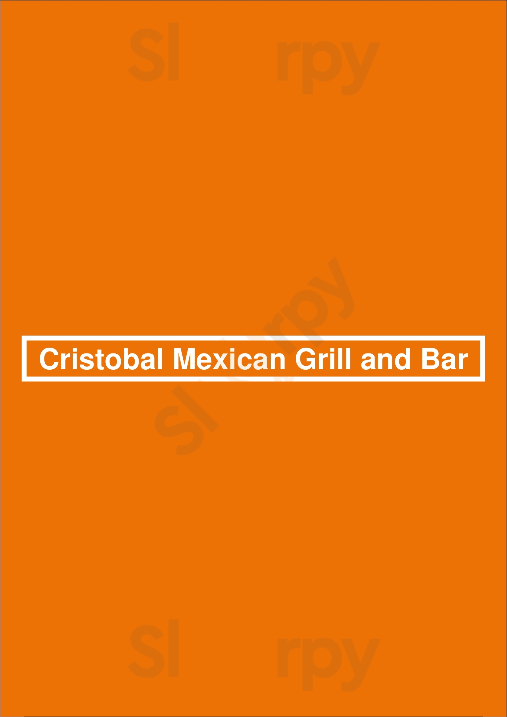 Cristobal Mexican Grill And Bar Richmond Menu - 1
