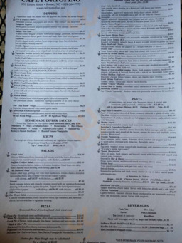 Cafe Portofino menu