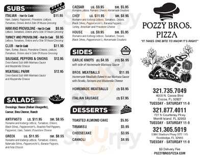 Pozzy Bros Pizza, Cocoa