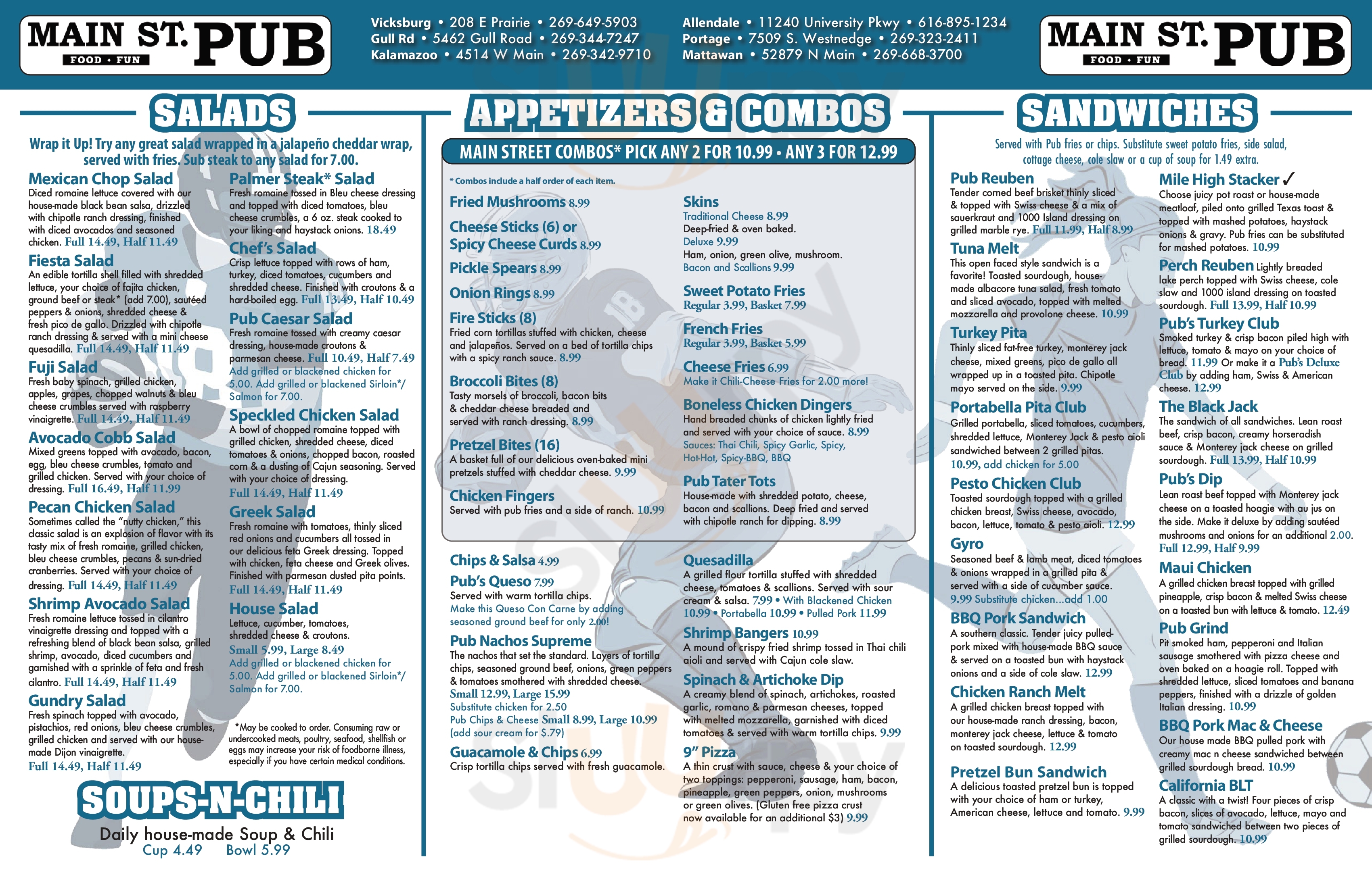 Main St. Pub Portage Menu - 1