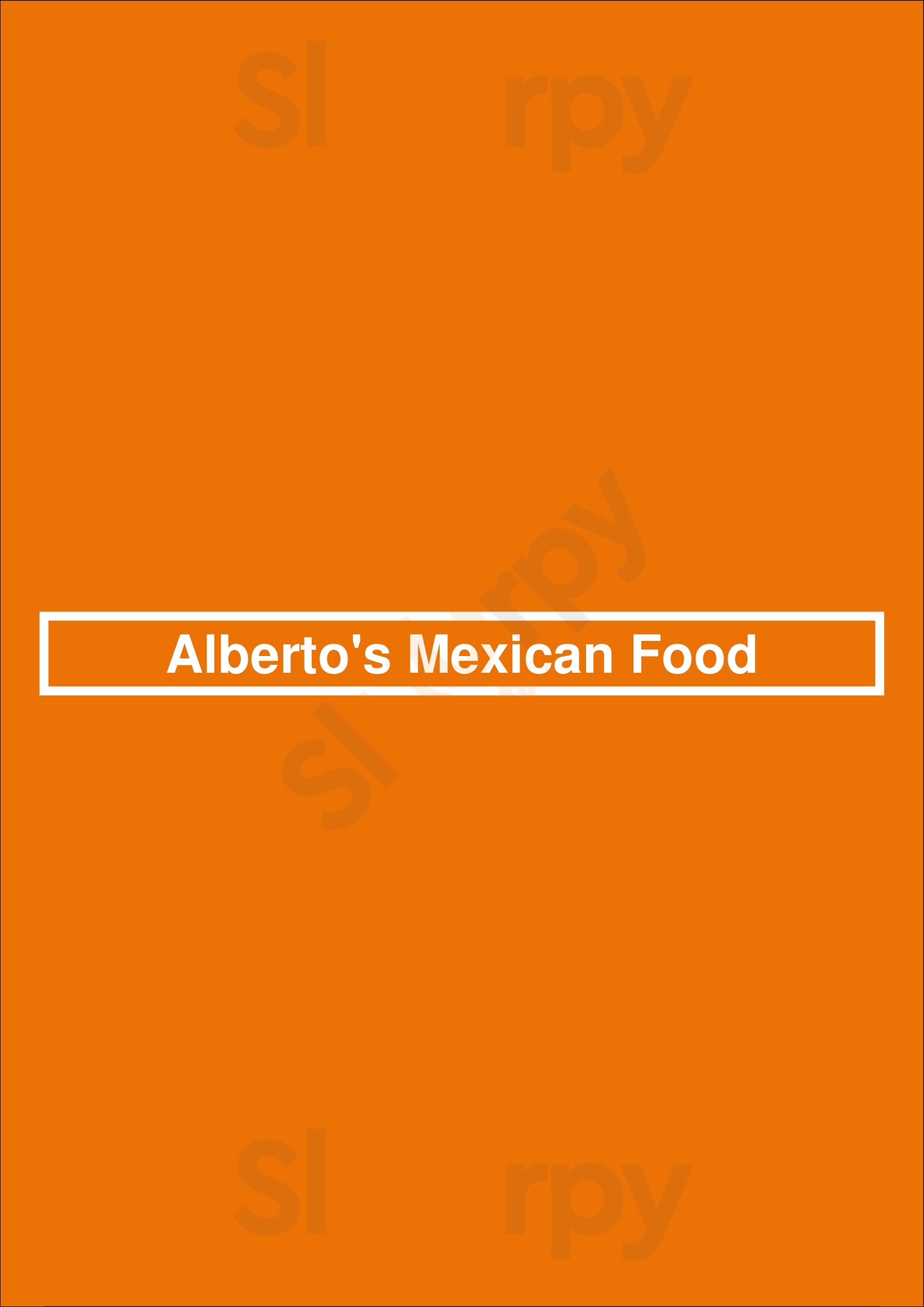 Alberto's Mexican Food Cypress Menu - 1