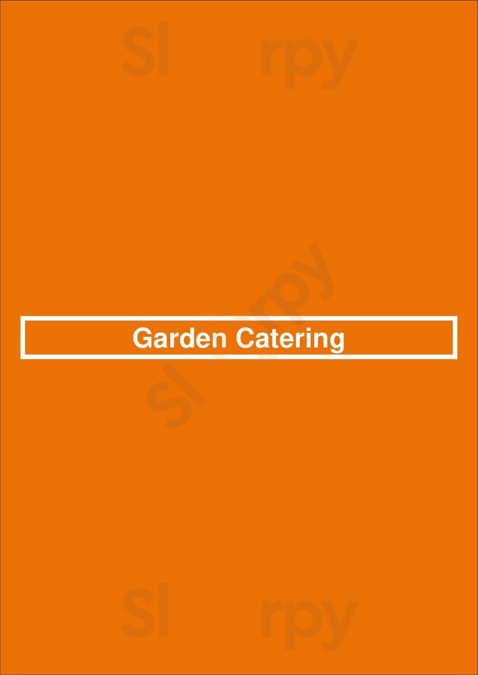 Garden Catering - Port Chester Port Chester Menu - 1