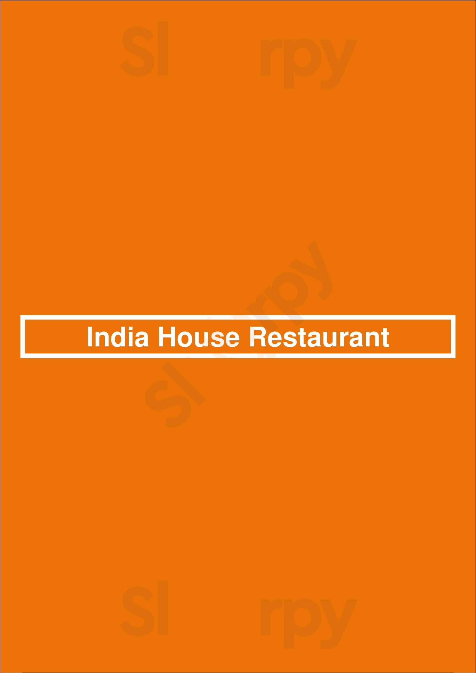 Main Menu - India House Restaurant