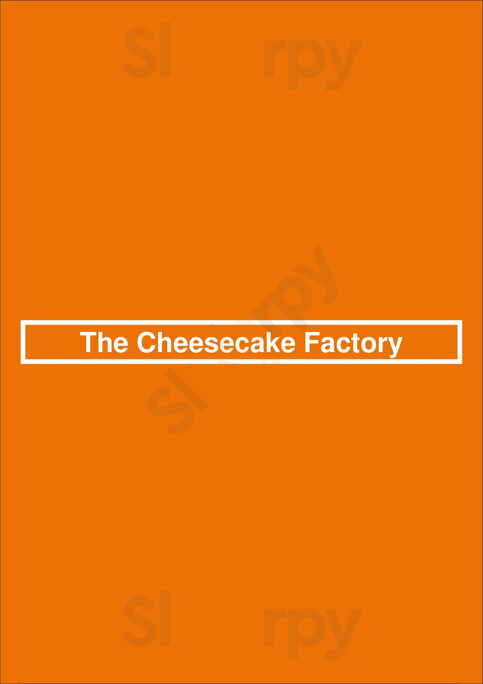 The Cheesecake Factory Westbury Menu - 1