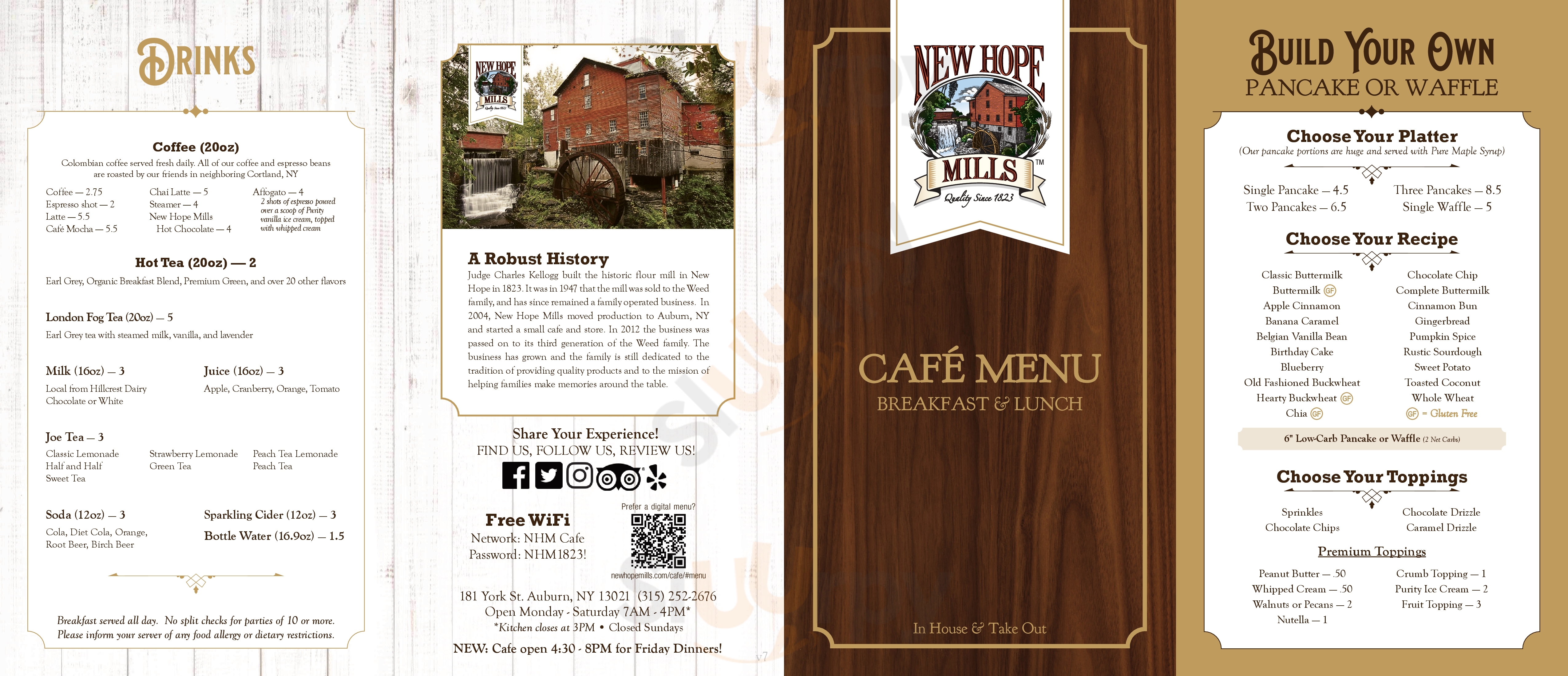 New Hope Mills Store And Cafe Auburn Menu - 1