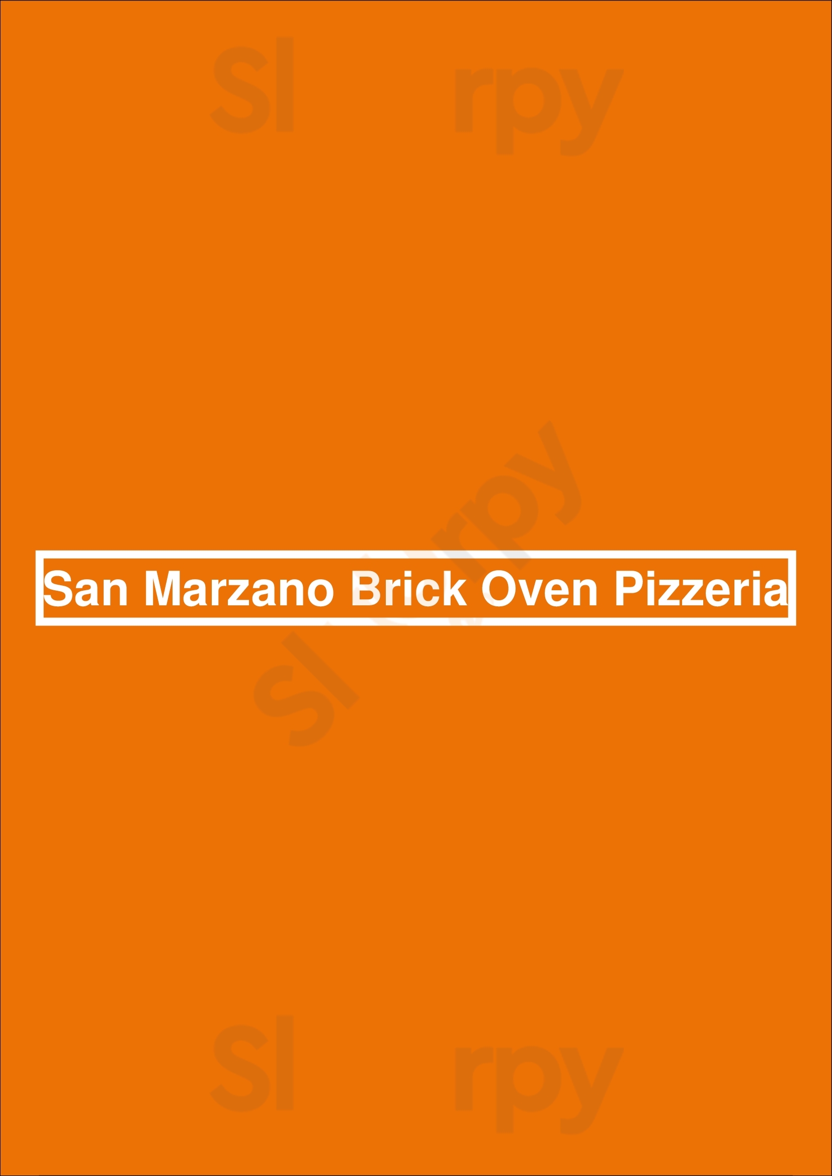 San Marzano Brick Oven Pizzeria Merrick Menu - 1