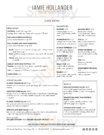Jamie Hollander Cafe