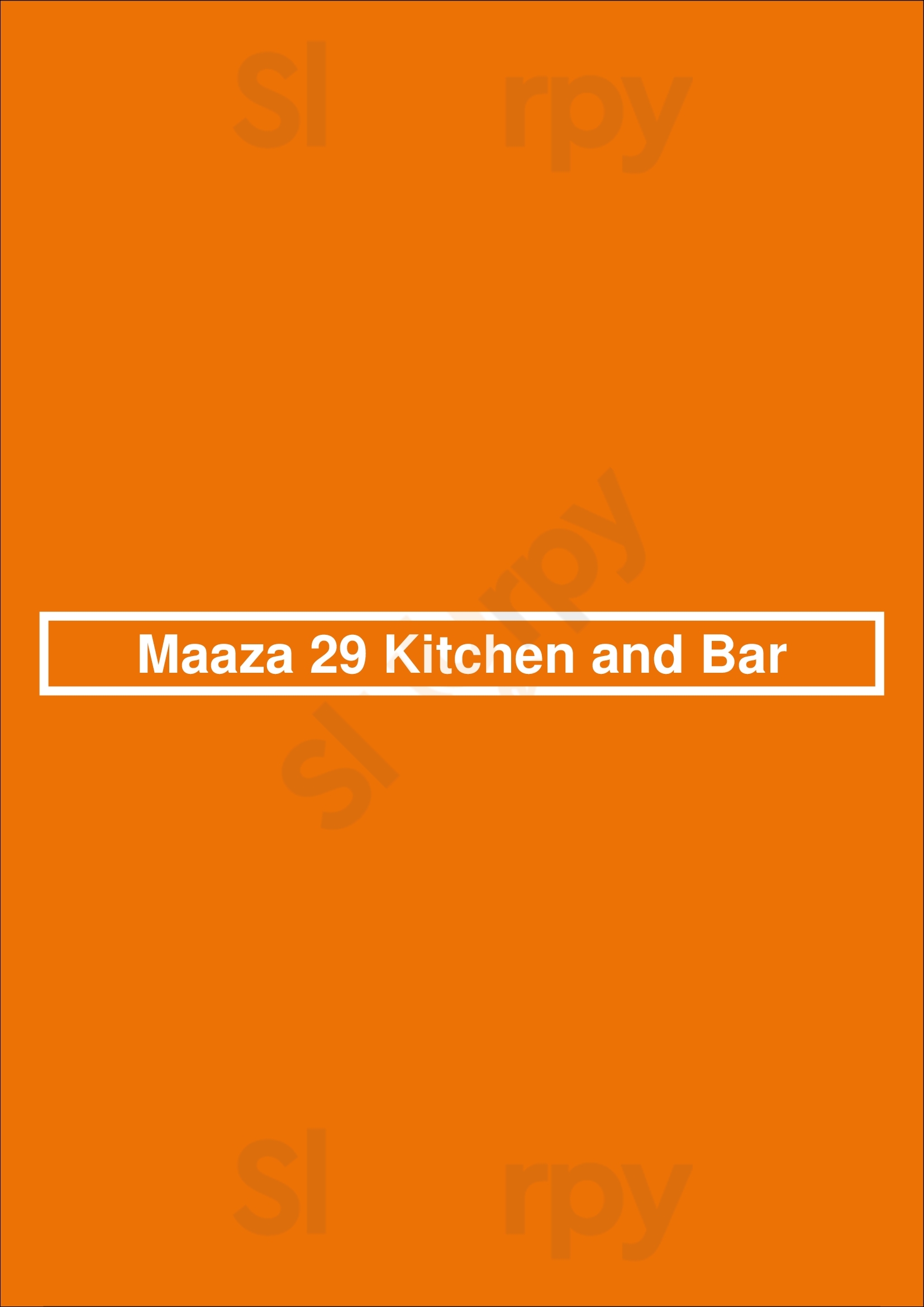 Maaza 29 Kitchen And Bar Gainesville Menu - 1