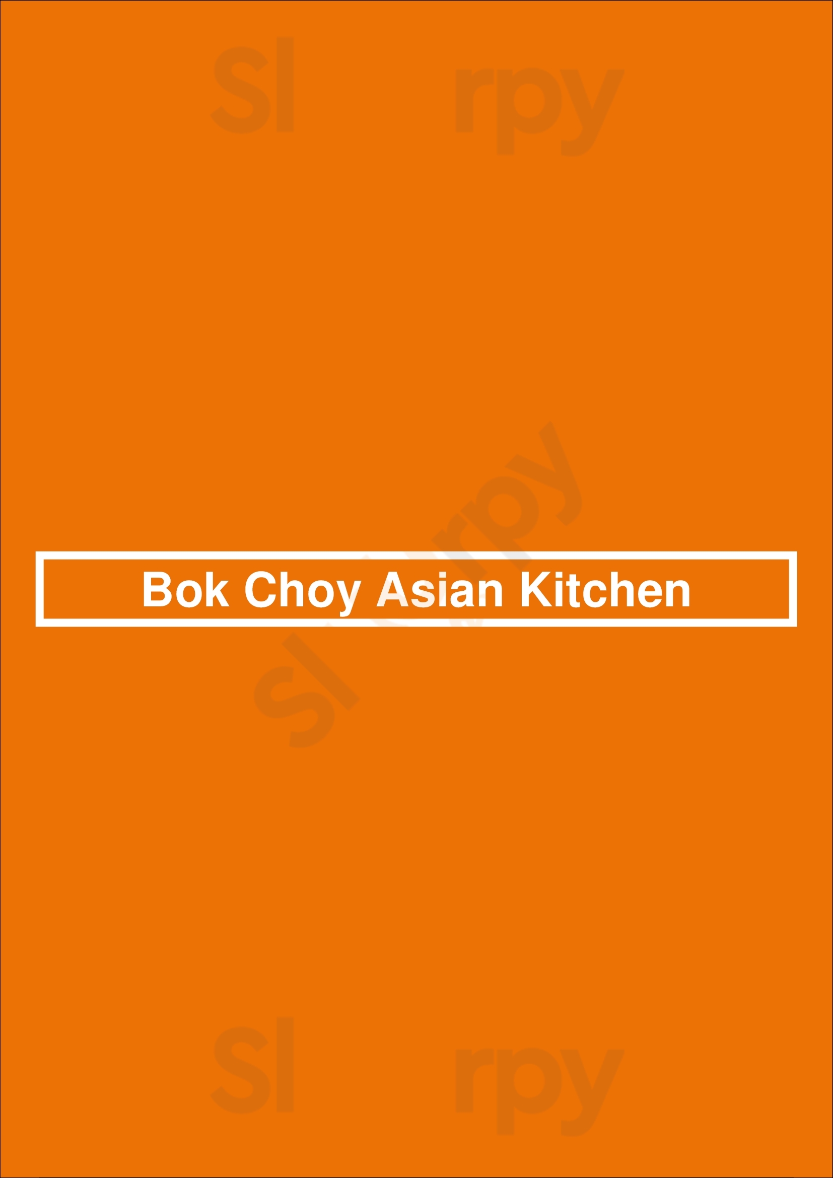 Bok Choy Asian Kitchen Addison Menu - 1