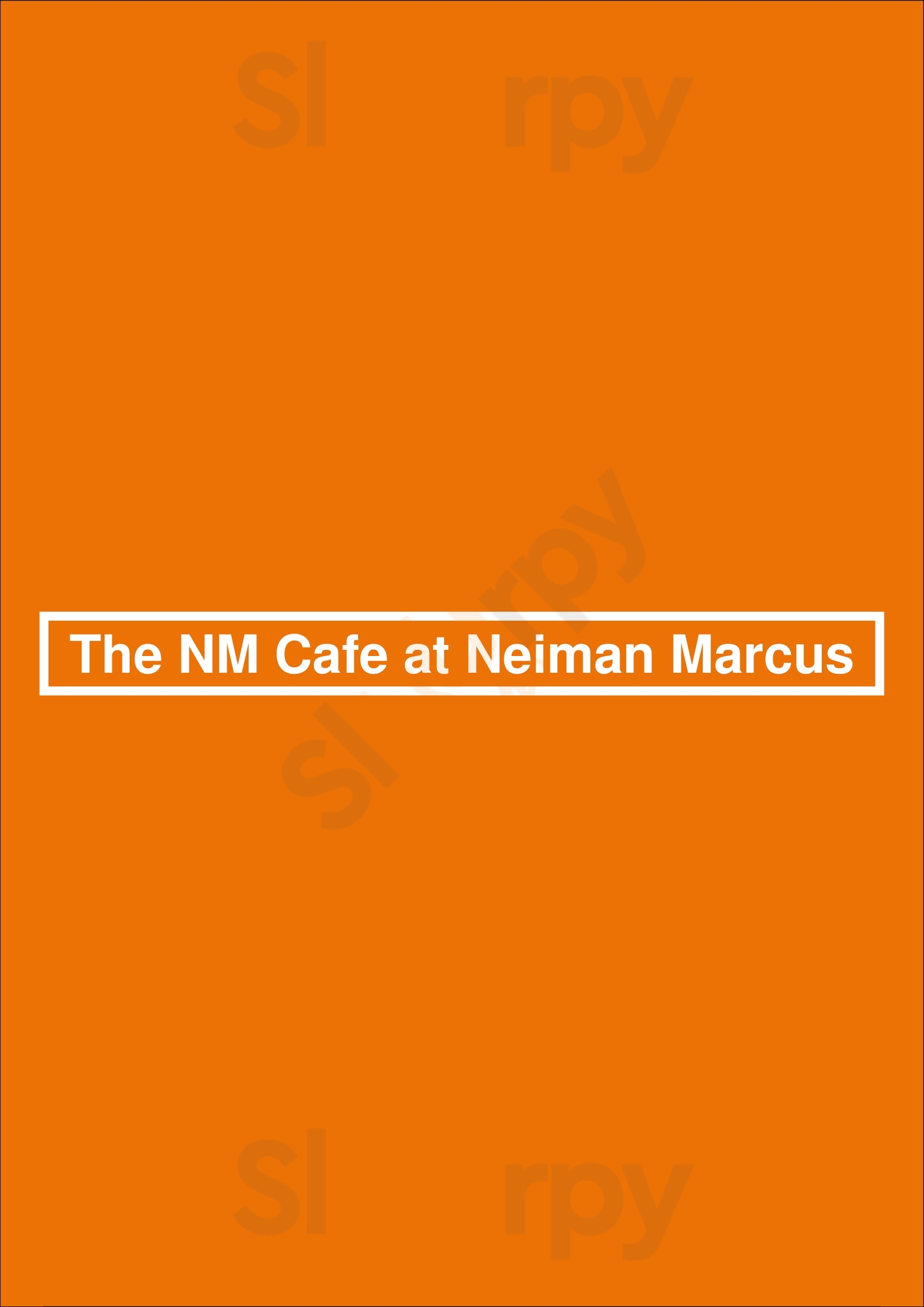 The Nm Cafe At Neiman Marcus Tysons Corner Menu - 1