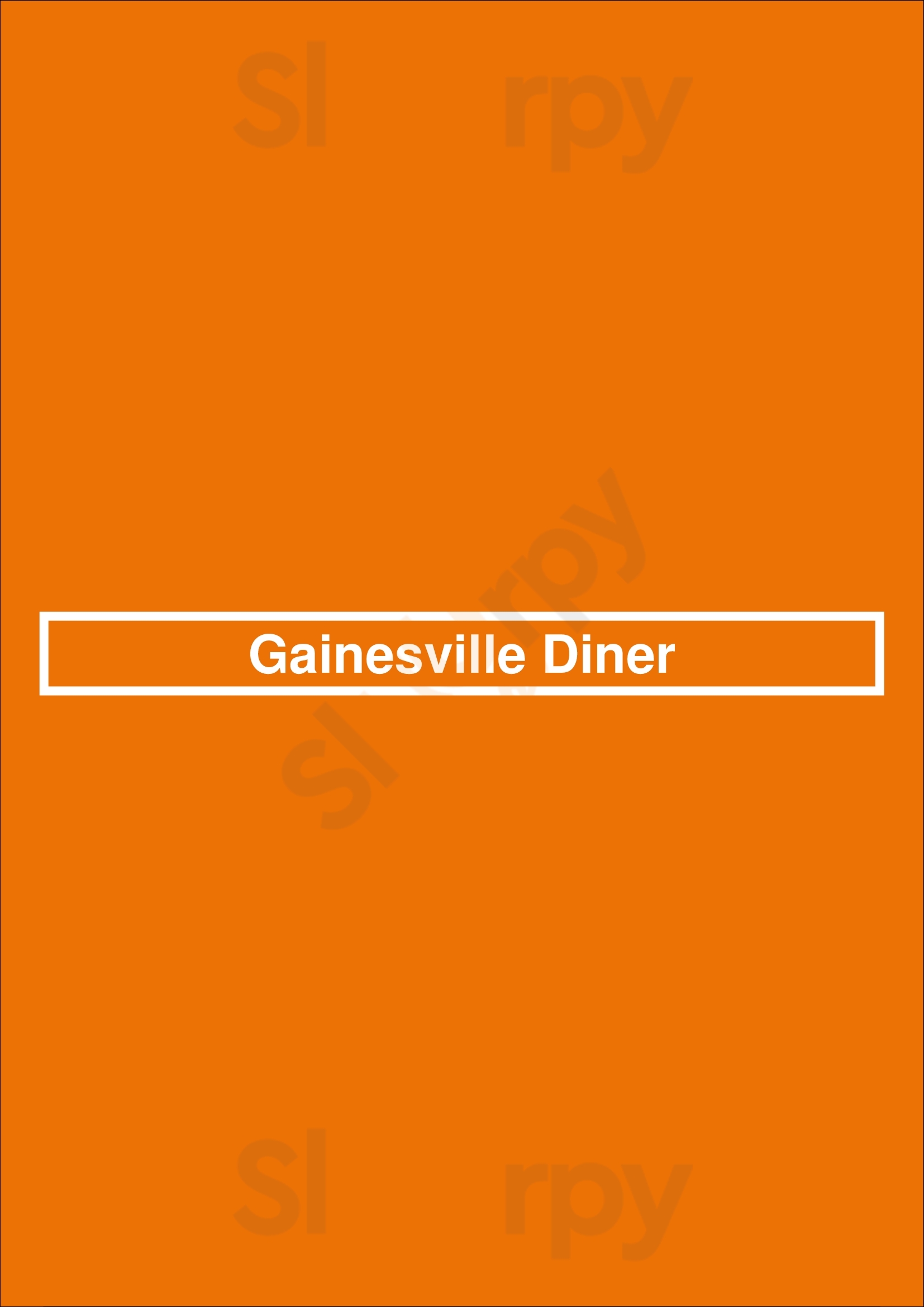 Gainesville Diner Gainesville Menu - 1