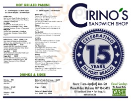 Cirino's Sandwich Shop, Fort Bragg