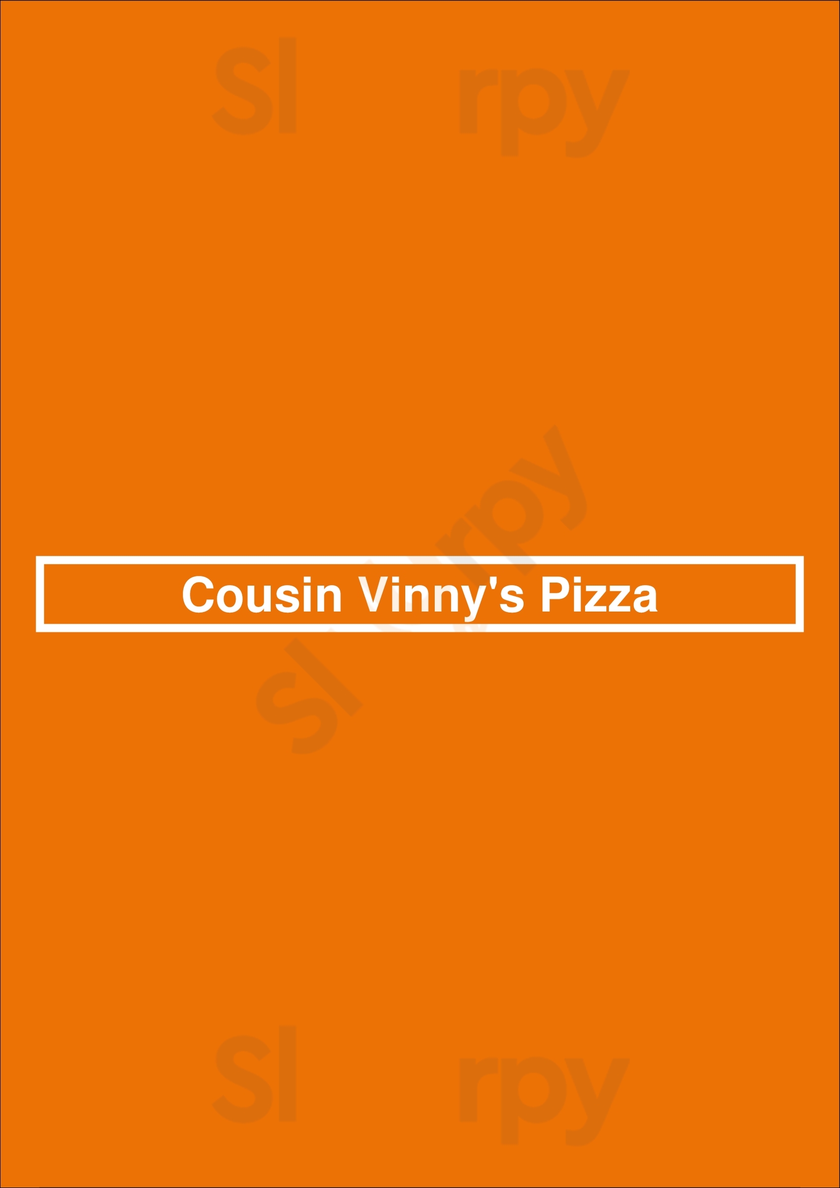 Main Menu - Cousin Vinny's Pizza