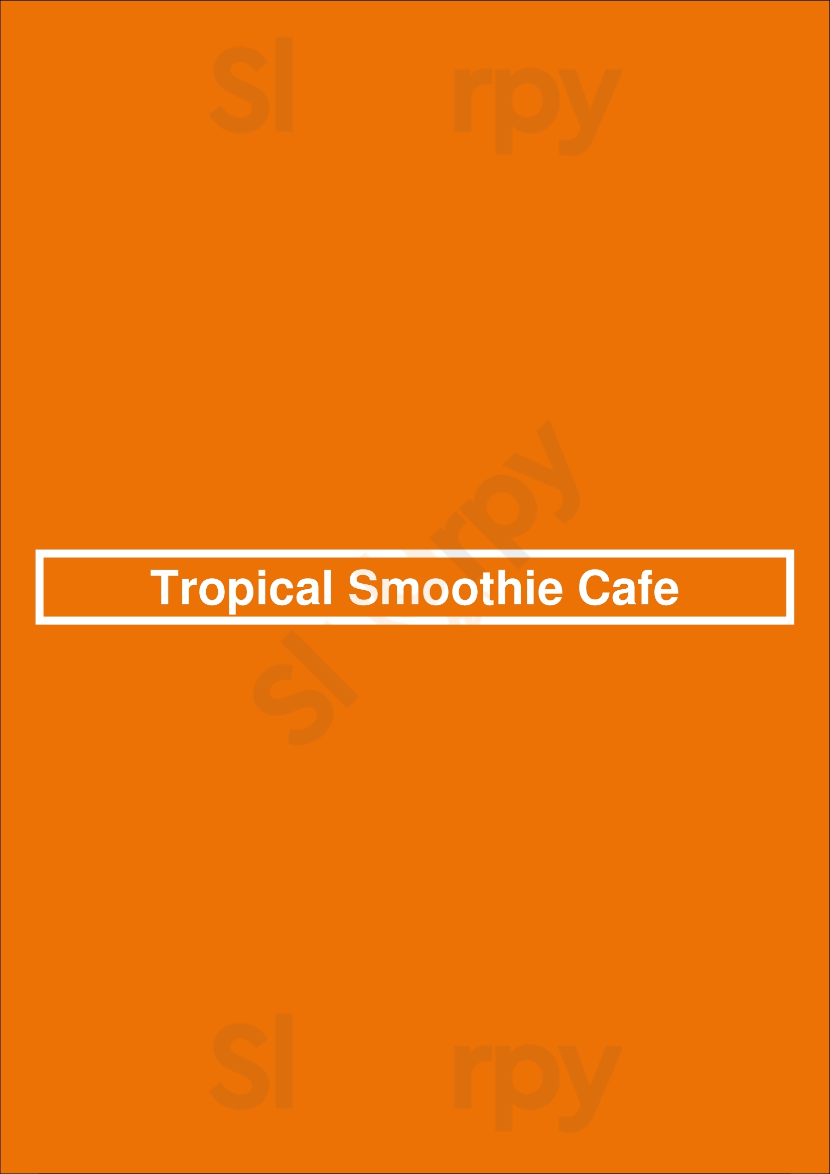 Tropical Smoothie Cafe East Northport Menu - 1