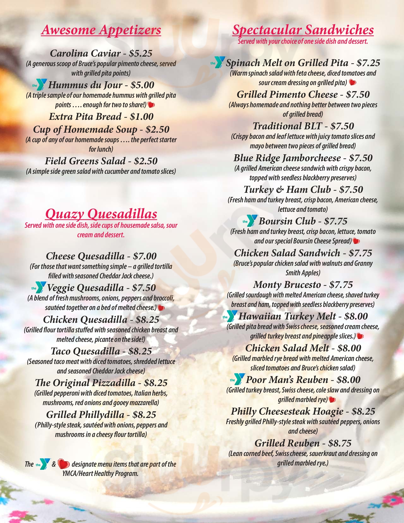 Main Menu - Bruce's Fabulous Foods