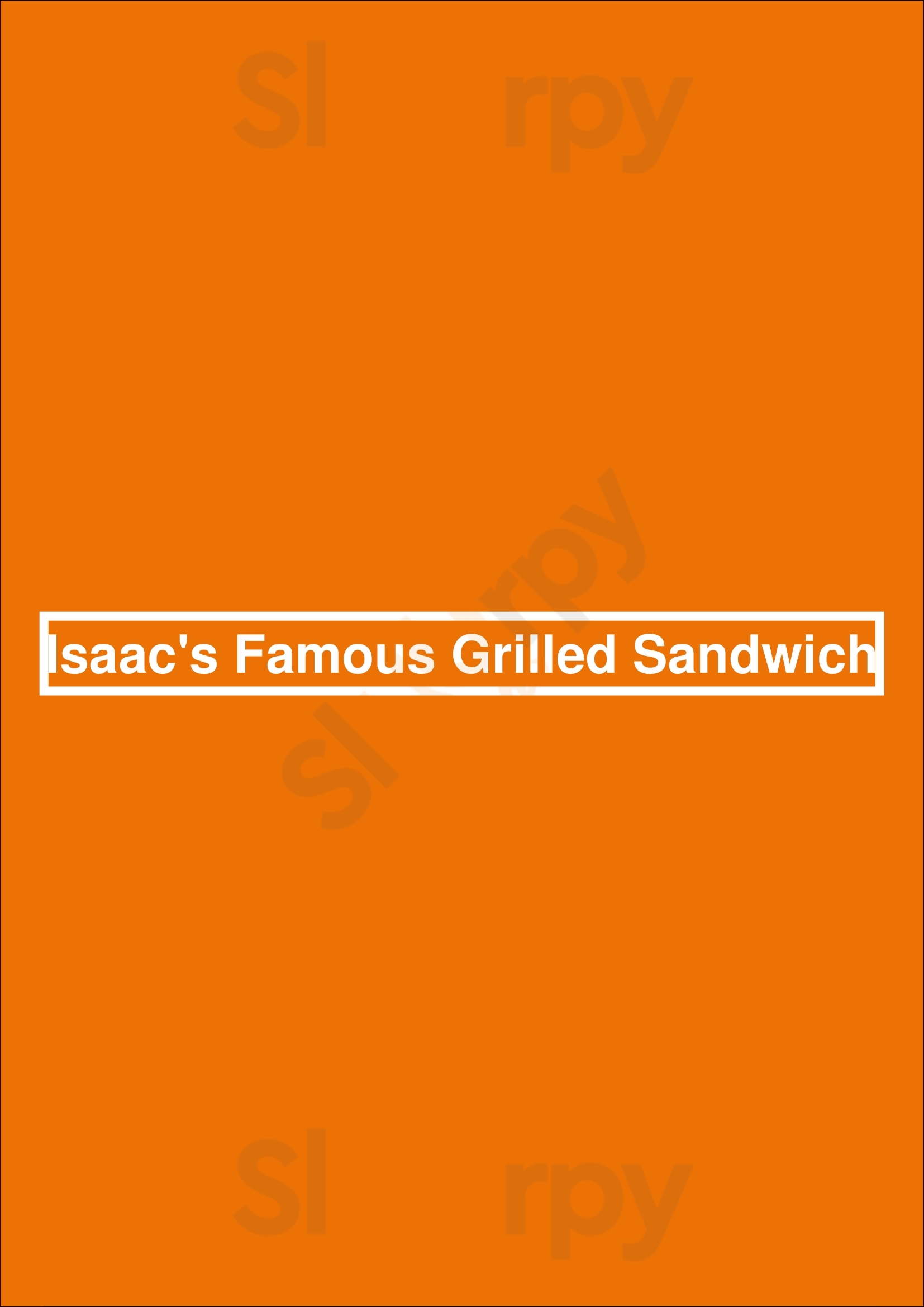 Isaac's Famous Grilled Sandwich Ephrata Menu - 1